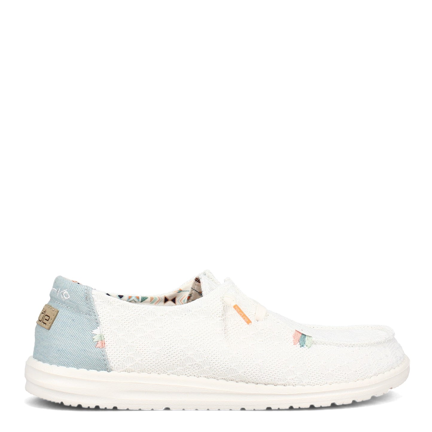 Peltz Shoes Women's Hey Dude Wendy Boho Slip-On WHITE CROCHET 121410164