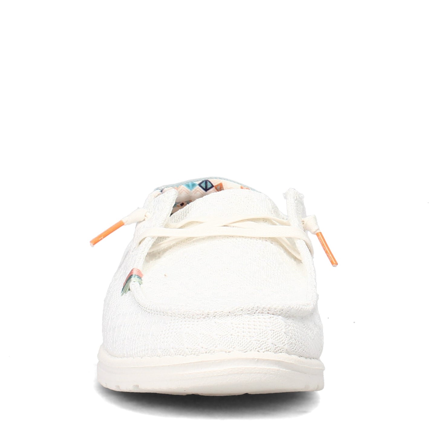 Peltz Shoes Women's Hey Dude Wendy Boho Slip-On WHITE CROCHET 121410164