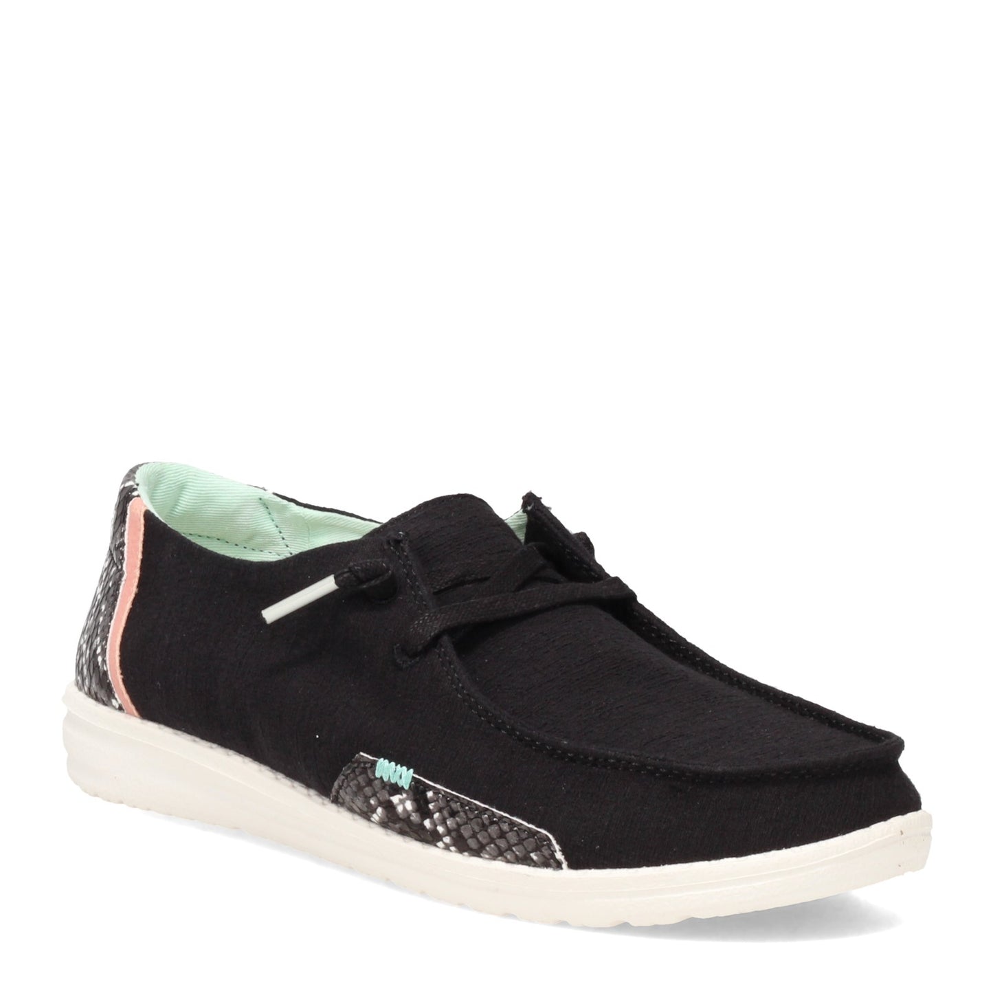 Peltz Shoes Women's Hey Dude Wendy Slip-On BLACK PINK 121414792