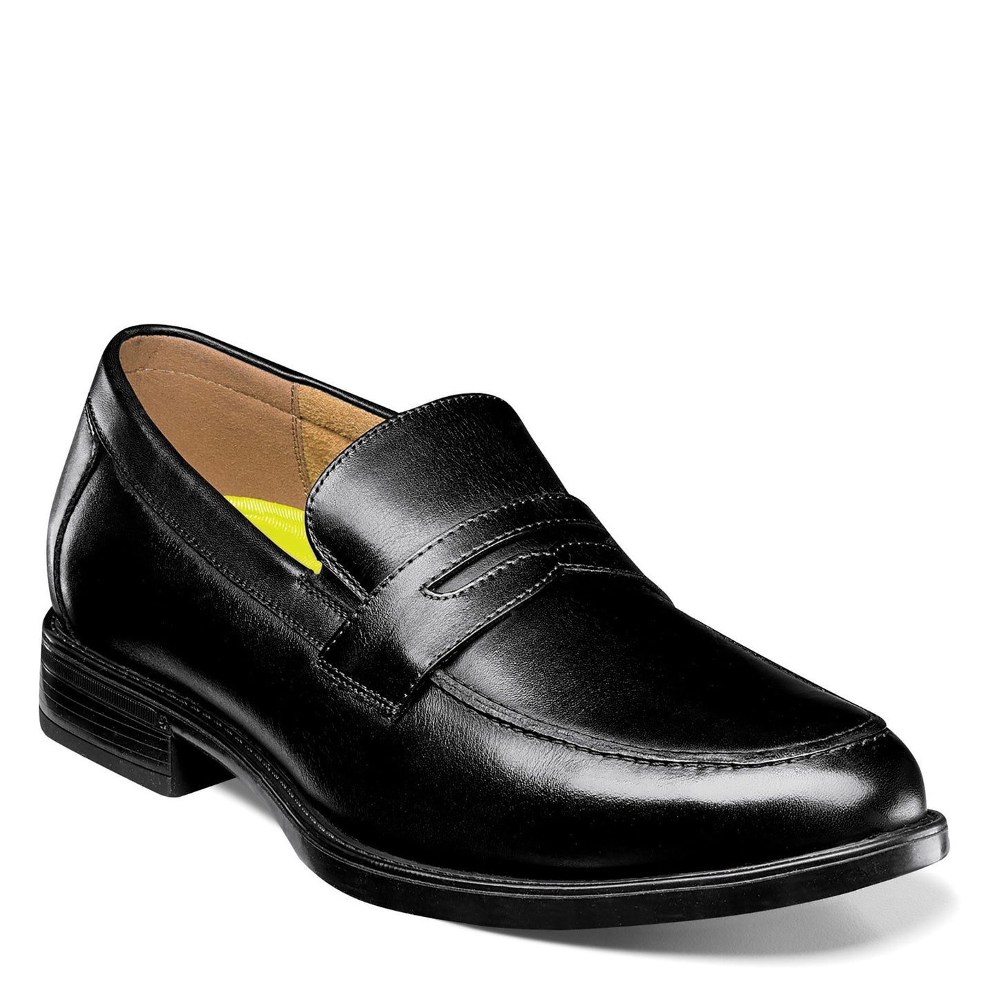 Peltz Shoes Men's Florsheim Midtown Moc Penny Loafer BLACK 12159-001