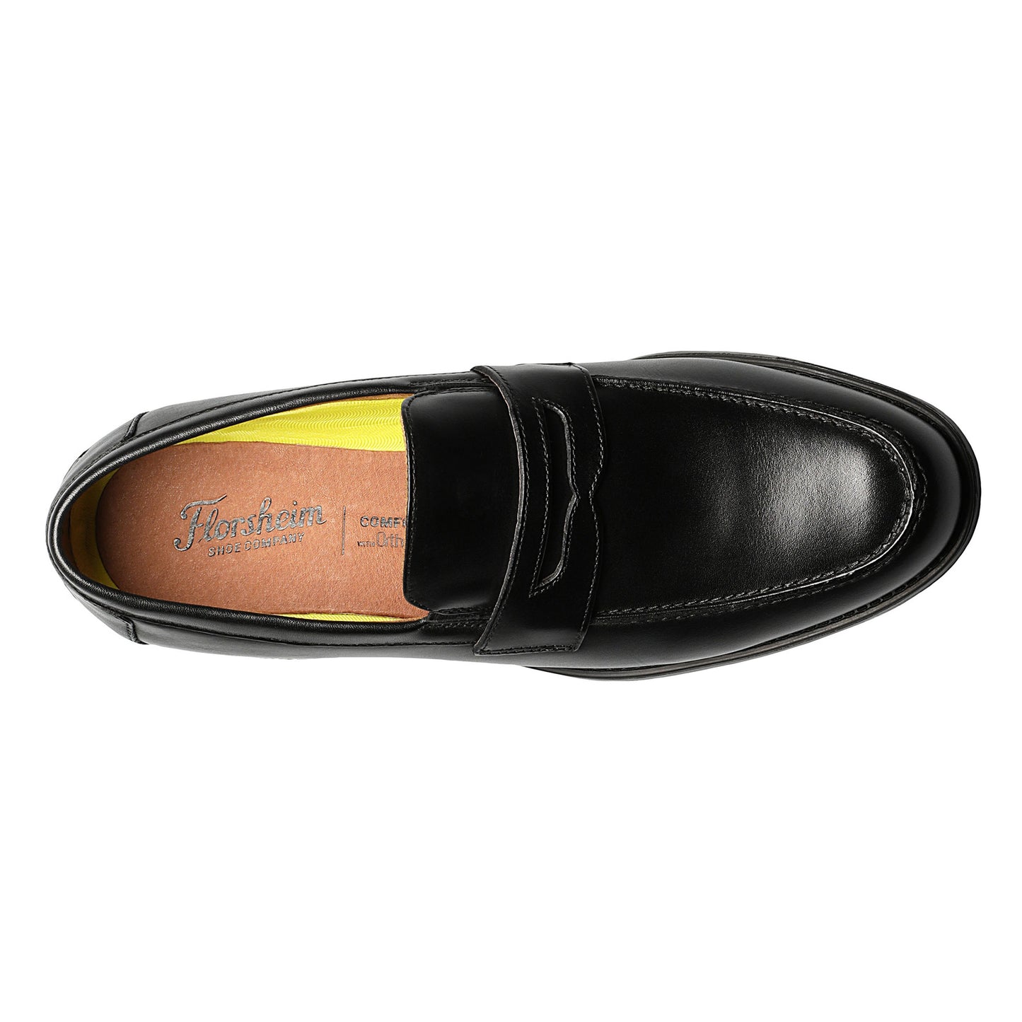 Peltz Shoes Men's Florsheim Midtown Moc Penny Loafer BLACK 12159-001
