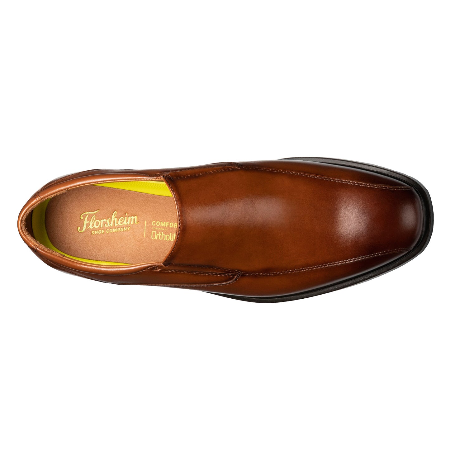 Peltz Shoes Men's Florsheim Forecast Bike Toe Slip-On COGNAC 12189-221
