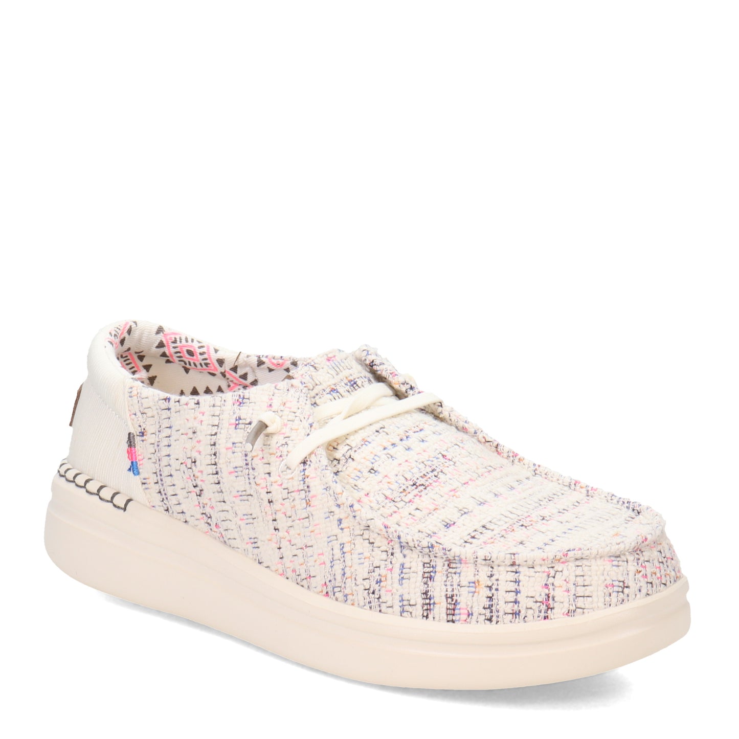 Peltz Shoes Women's Hey Dude Wendy Rise Slip-On OFF WHITE MULTI 121940213