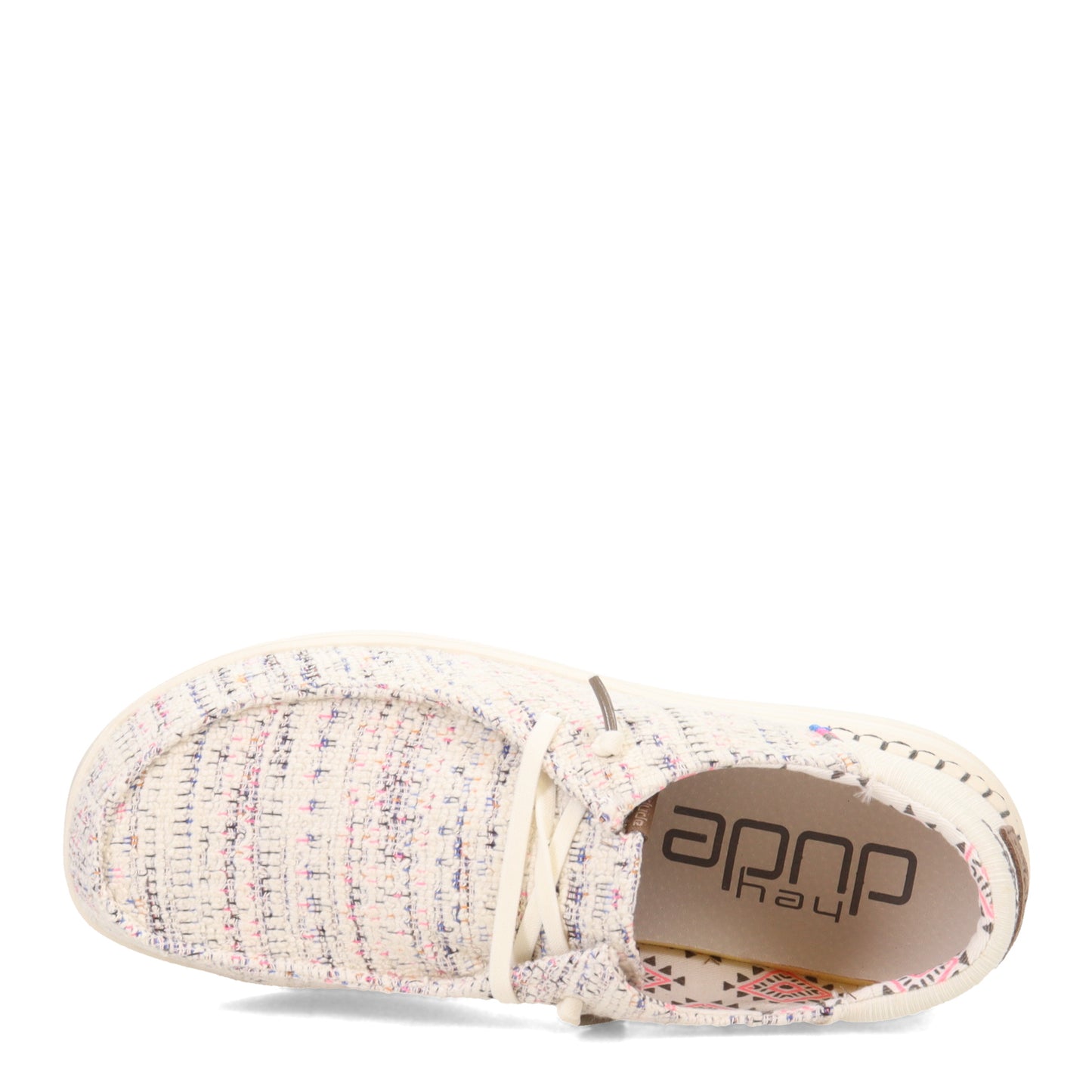 Peltz Shoes Women's Hey Dude Wendy Rise Slip-On OFF WHITE MULTI 121940213