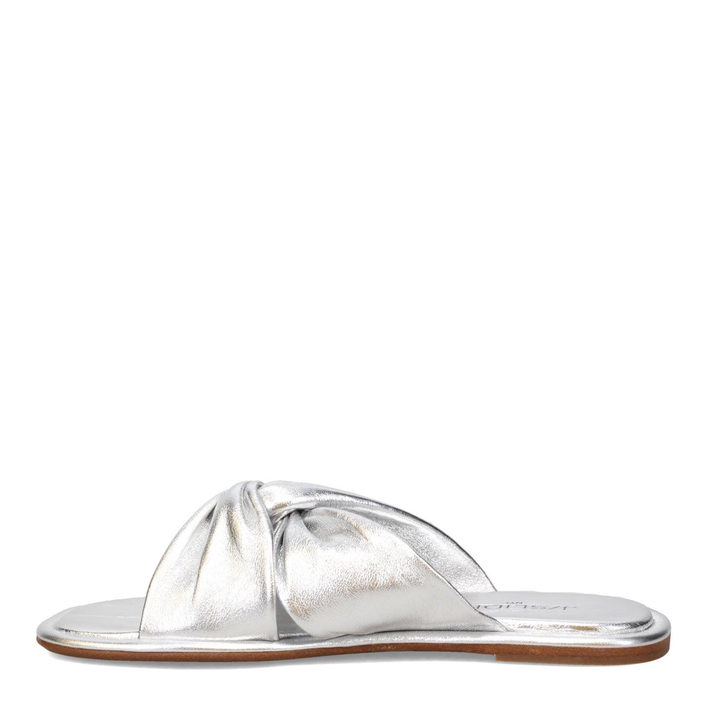 Peltz Shoes Women's J/Slides Yaya Sandal Silver Leather 121AL1389-SILVE