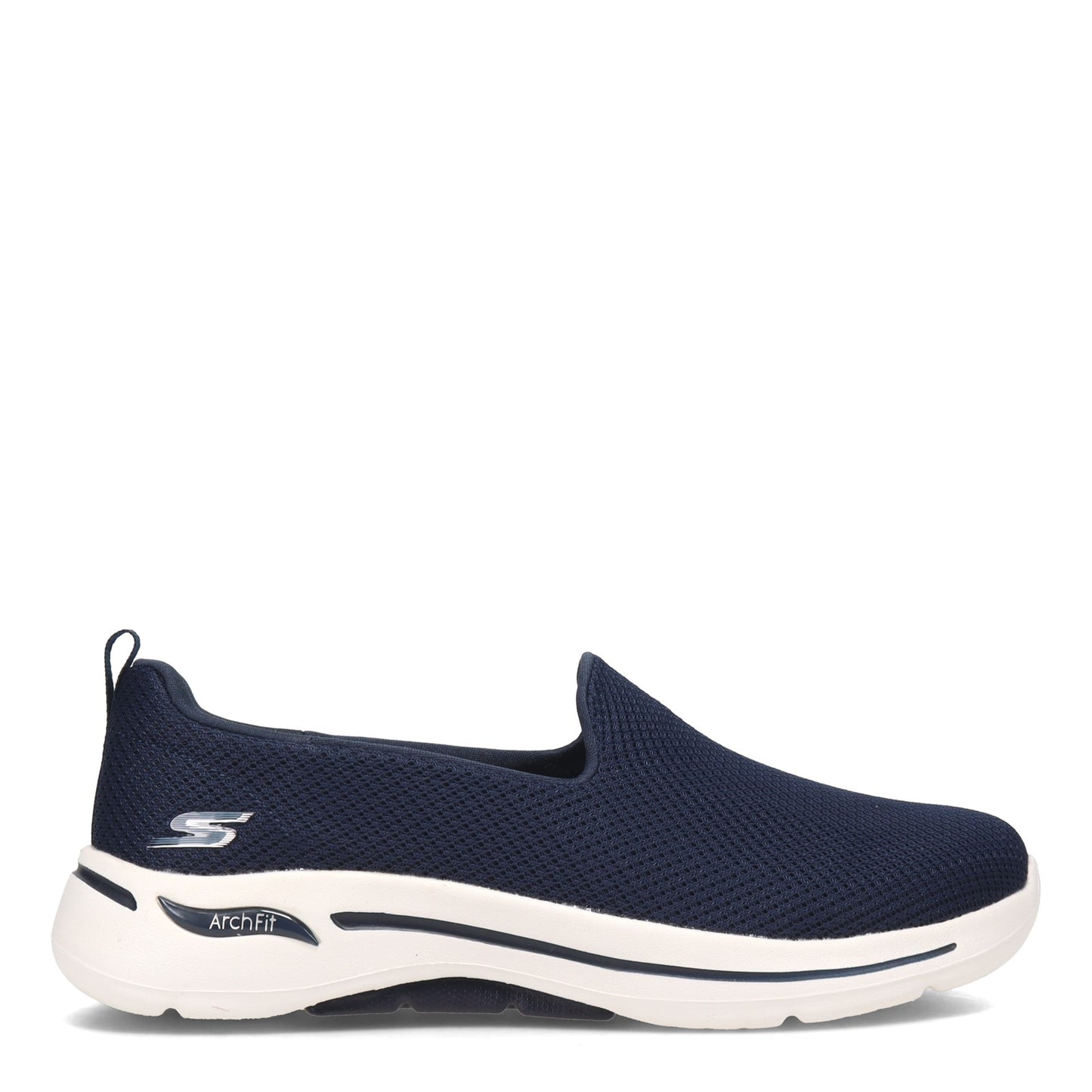 Peltz Shoes Women's Skechers GOwalk Arch Fit - Grateful Slip-On NAVY WHITE 124401-NVW