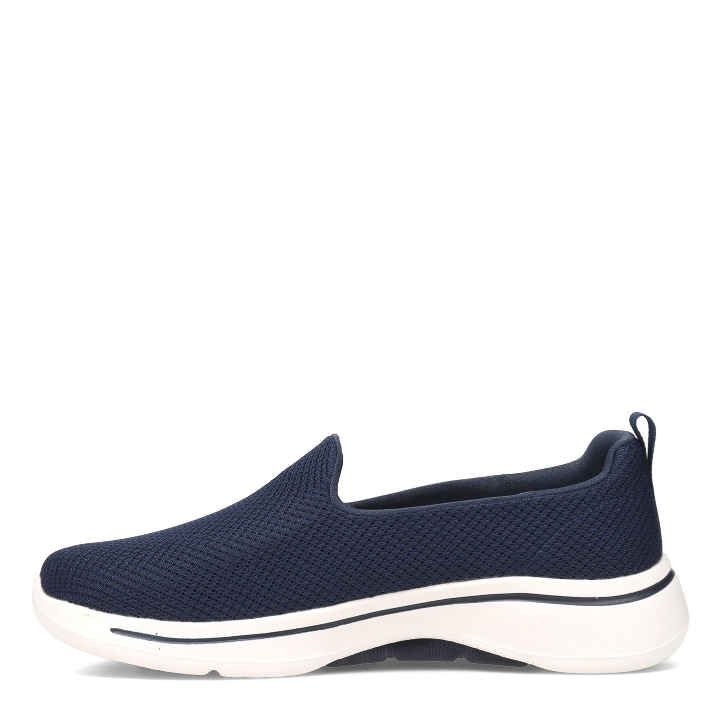 Peltz Shoes Women's Skechers GOwalk Arch Fit - Grateful Slip-On NAVY WHITE 124401-NVW