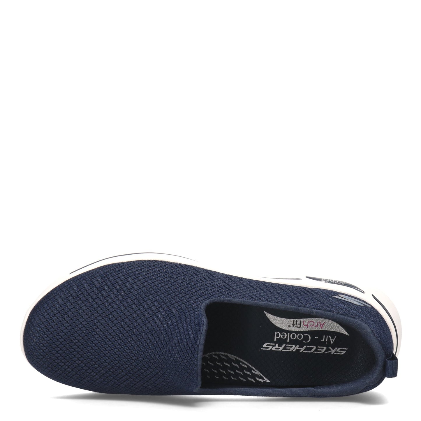Peltz Shoes Women's Skechers GOwalk Arch Fit - Grateful Slip-On - Wide Width NAVY WHITE 124401W-NVW