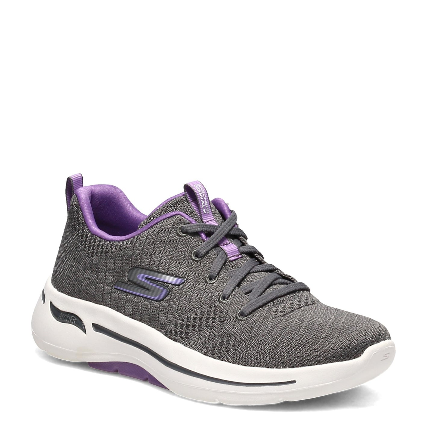 Peltz Shoes Women's Skechers GOwalk Arch Fit - Unify Sneaker GRAY LAVENDER 124403-GYLV