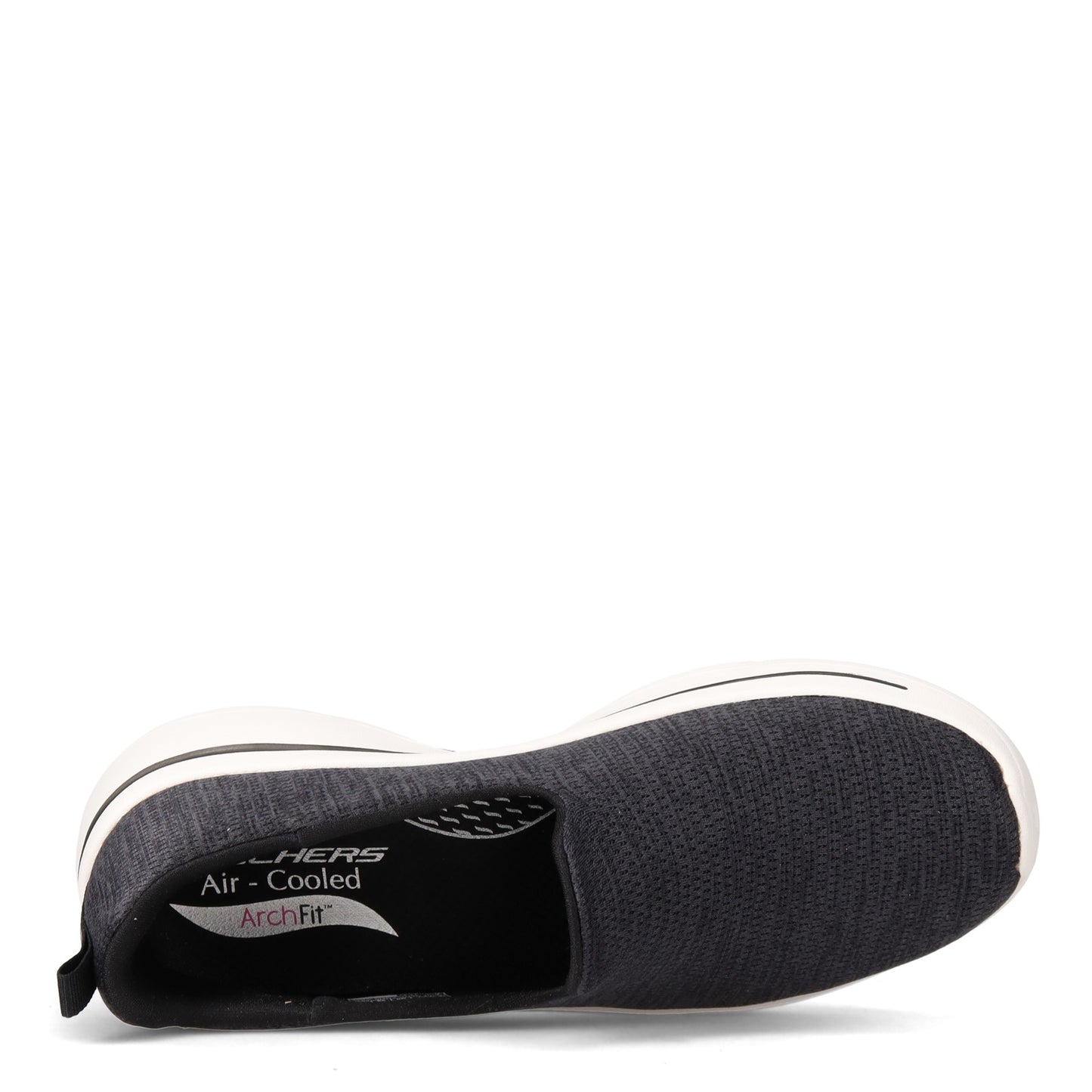 Peltz Shoes Women's Skechers GOwalk Arch Fit - Grateful Slip-On BLACK / WHITE 124480-BKW