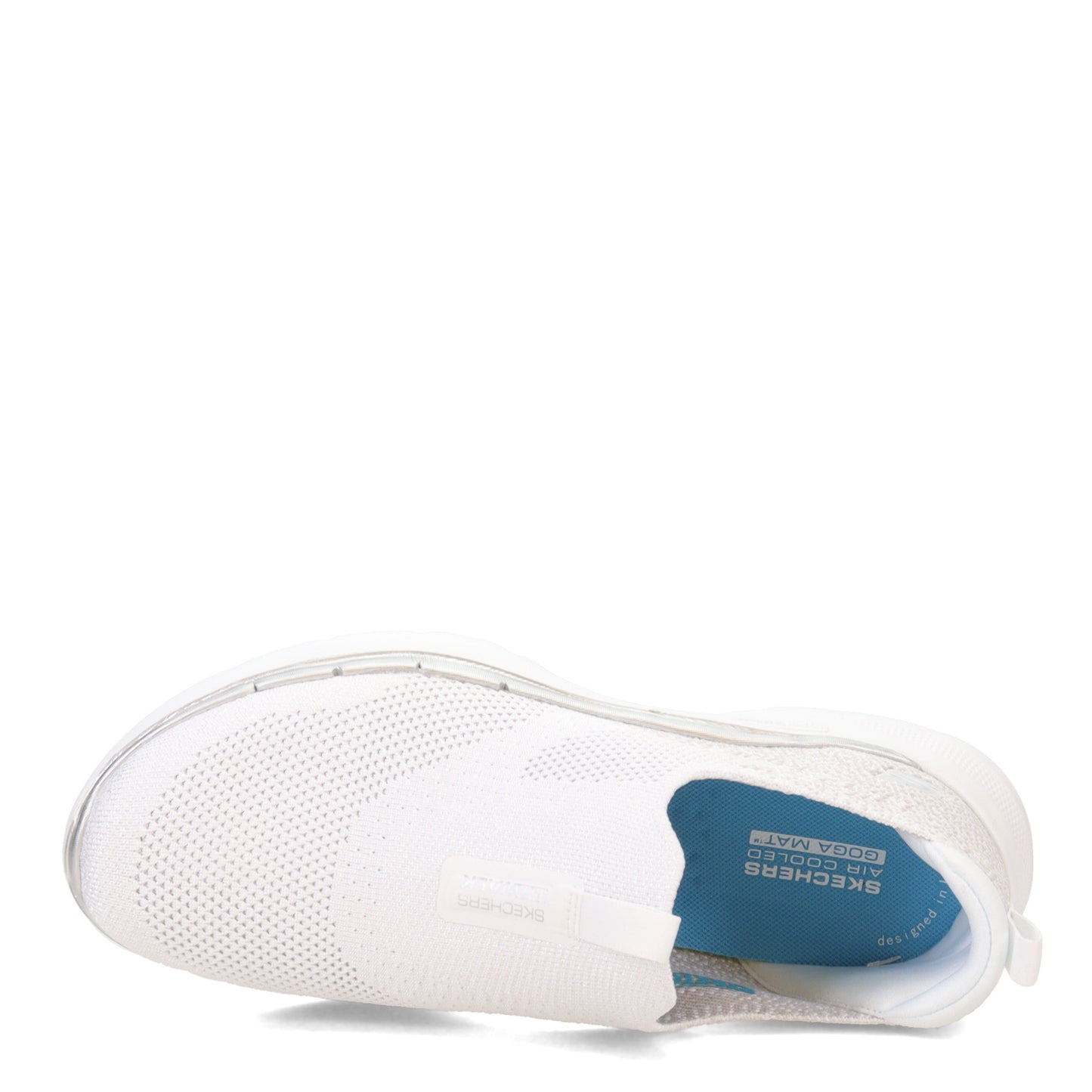Peltz Shoes Women's Skechers GOwalk 6 - Glimmering Slip-On WHITE 124502-WHT
