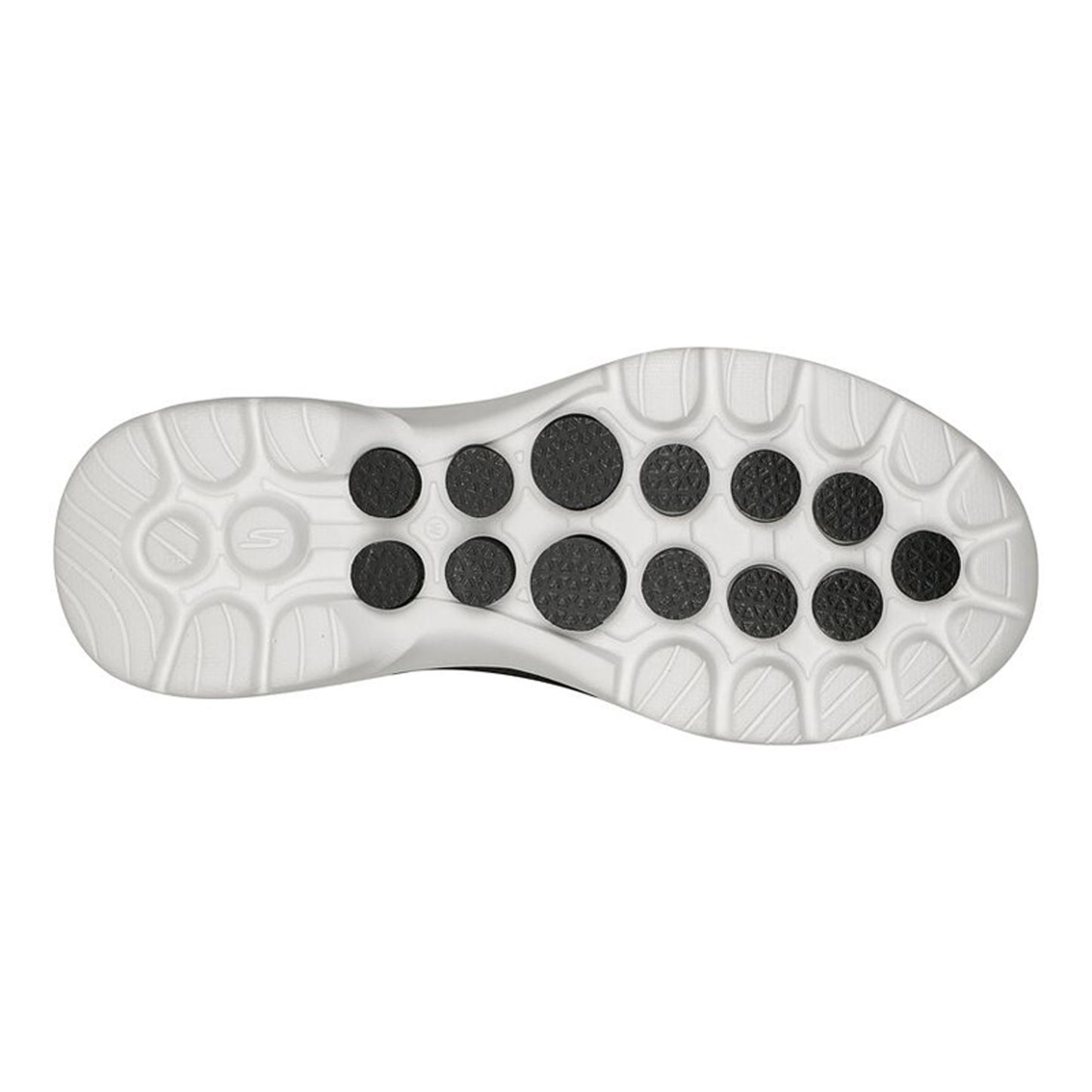 Peltz Shoes Women's Skechers GOwalk 6 - Clear Virtue Slip-On BLACK WHITE 124505-BKW