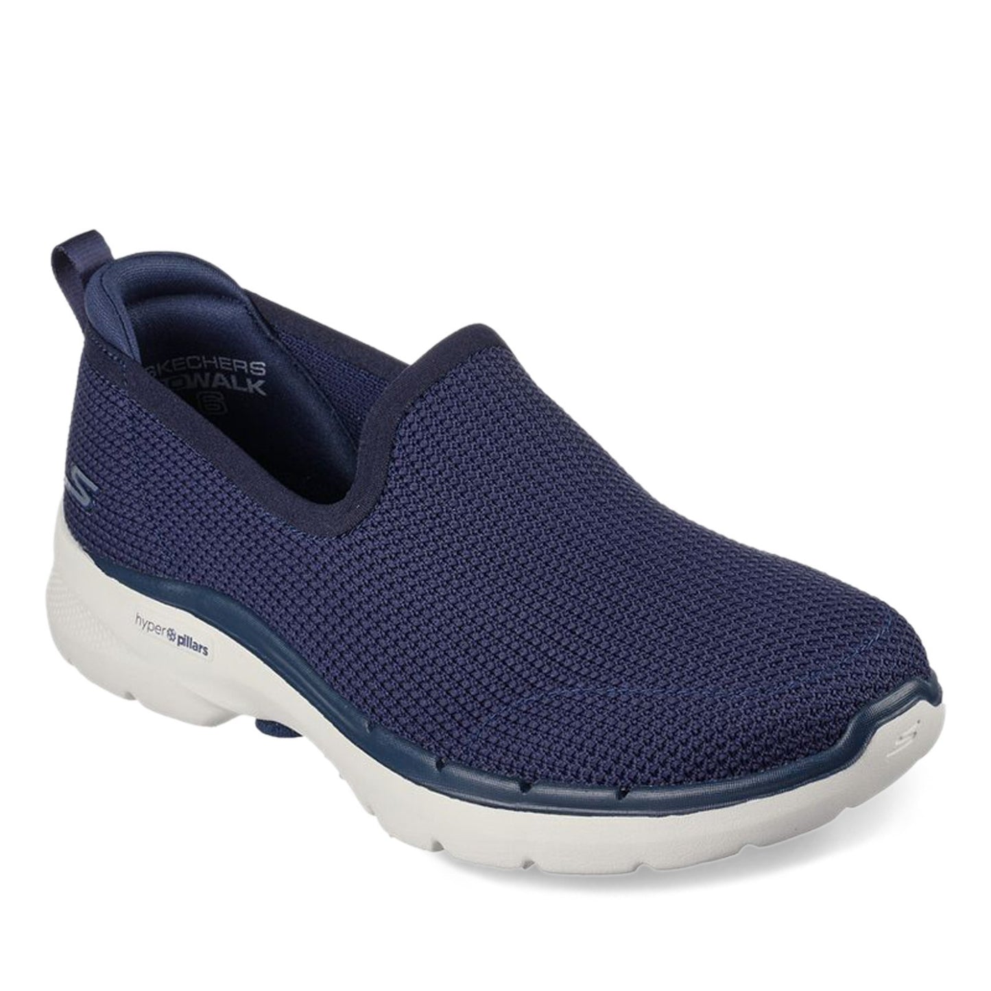 Peltz Shoes Women's Skechers GOwalk 6 - Clear Virtue Slip-On NAVY 124505-NVY