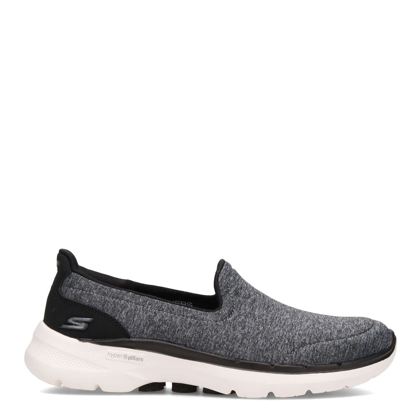 Peltz Shoes Women's Skechers GOwalk 6 - Grand Horizon Slip-On BLACK / WHITE 124507-BKW