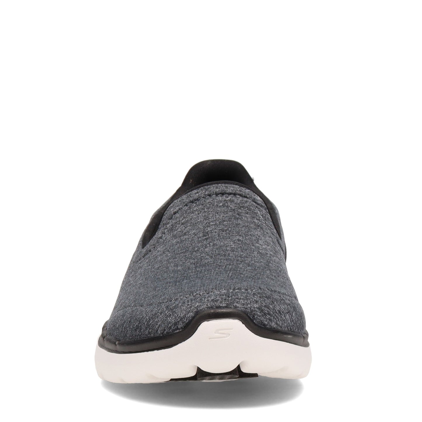 Peltz Shoes Women's Skechers GOwalk 6 - Grand Horizon Slip-On BLACK / WHITE 124507-BKW