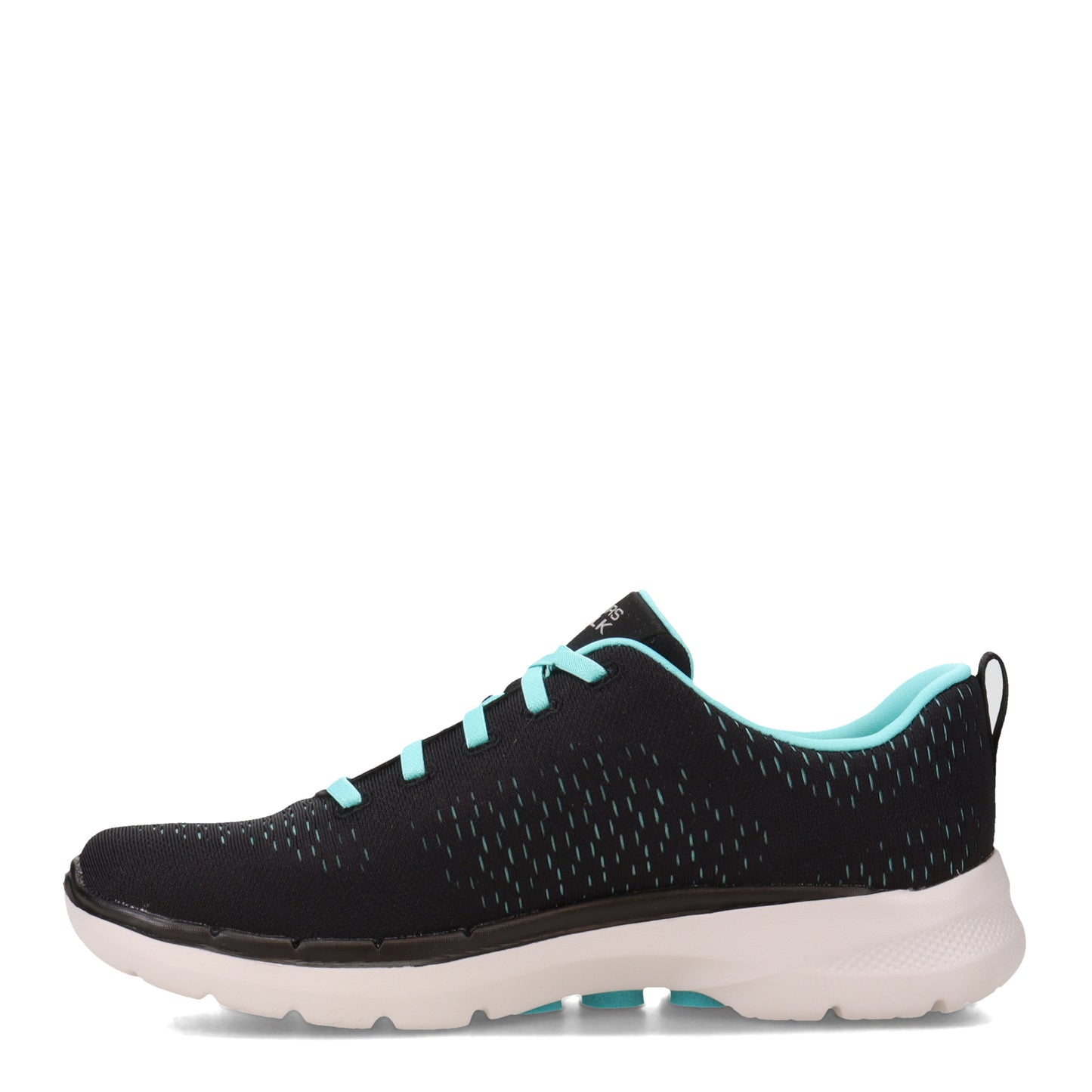 Peltz Shoes Women's Skechers GO WALK 6 - Adora Walking Shoe BLACK AQUA 124524-BKAQ