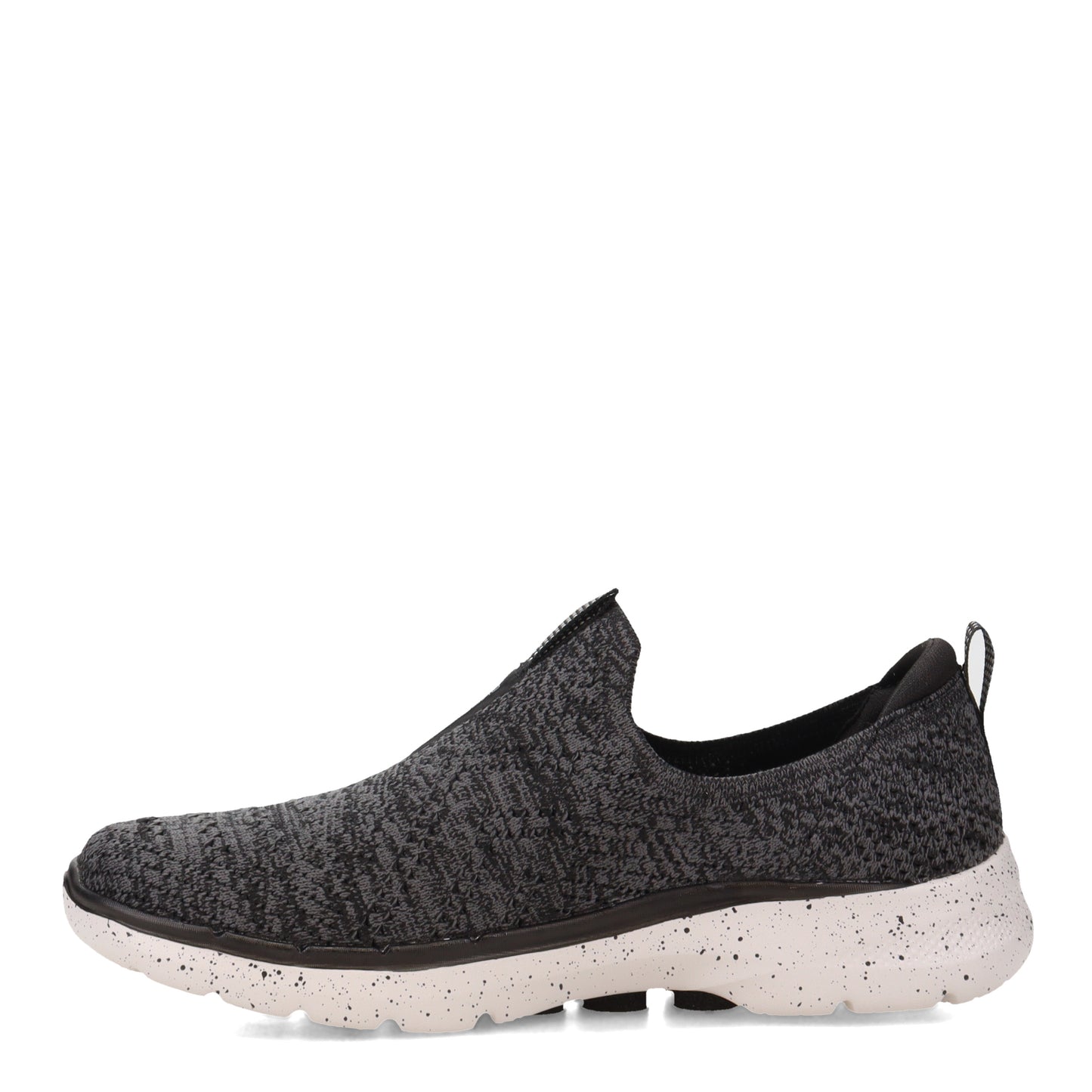 Peltz Shoes Women's Skechers Go Walk 6- Splendid Day Slip-On BLACK GREY 124558-BKGY