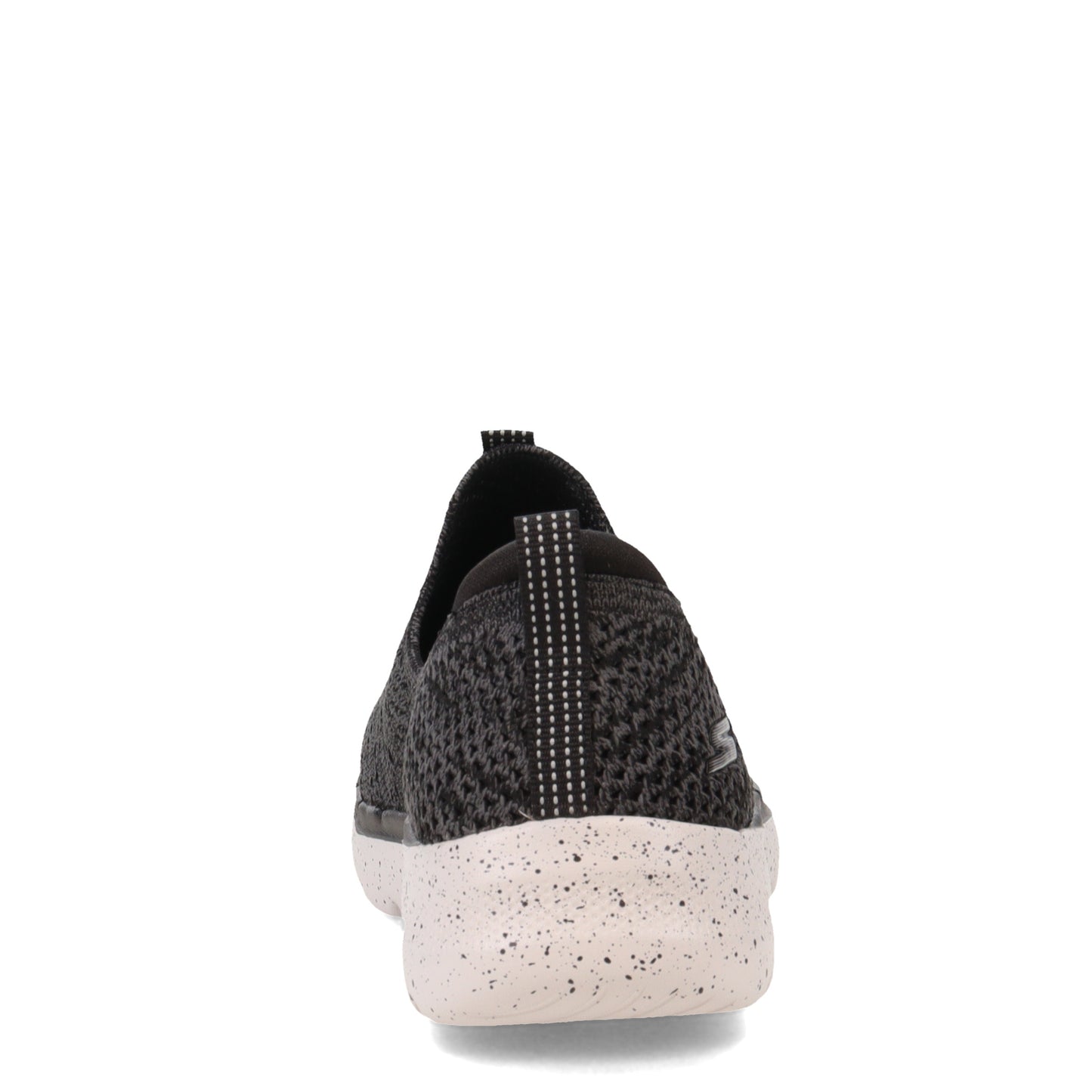 Peltz Shoes Women's Skechers Go Walk 6- Splendid Day Slip-On BLACK GREY 124558-BKGY