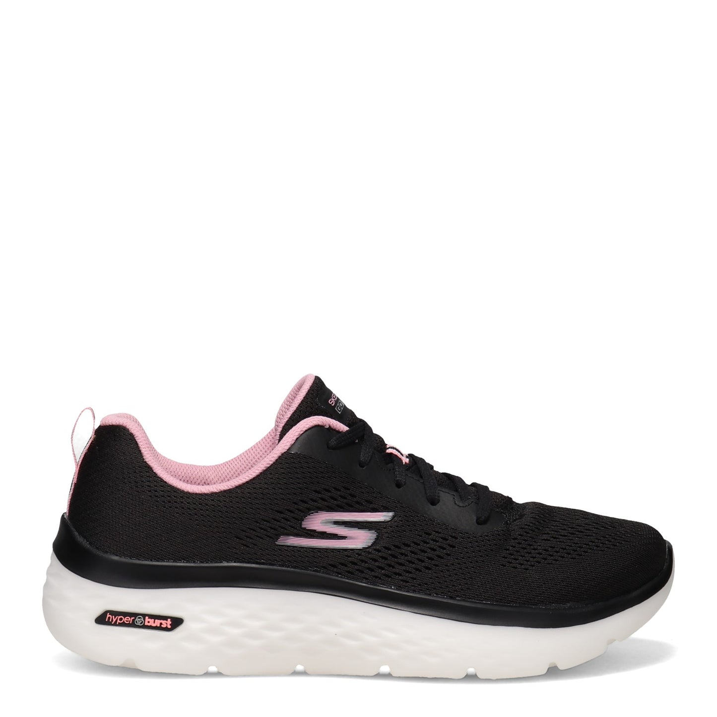Peltz Shoes Women's Skechers GOwalk Hyper Burst Walking Shoe BLACK PINK 124578-BKPK