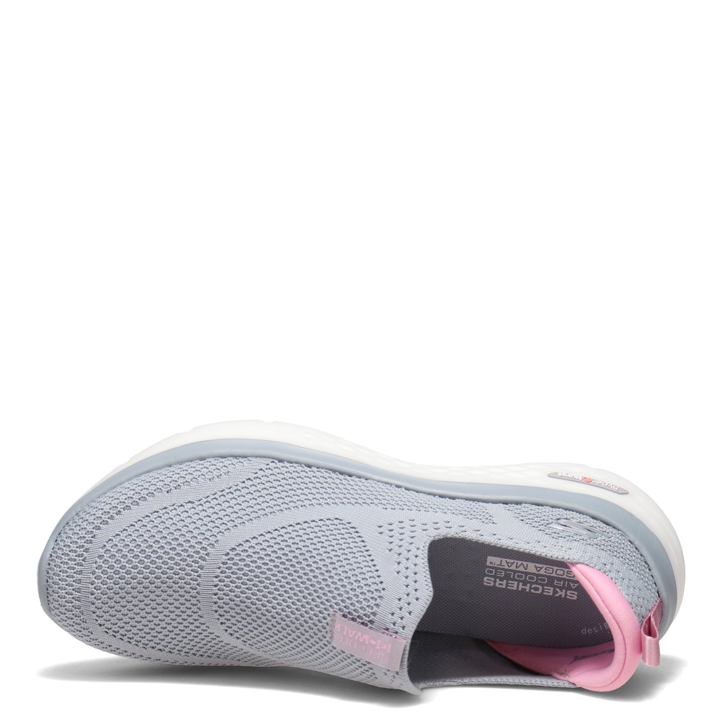 Peltz Shoes Women's Skechers GOwalk Hyper Burst - Solar Winds Slip-On GRAY PINK 124586-GYPK