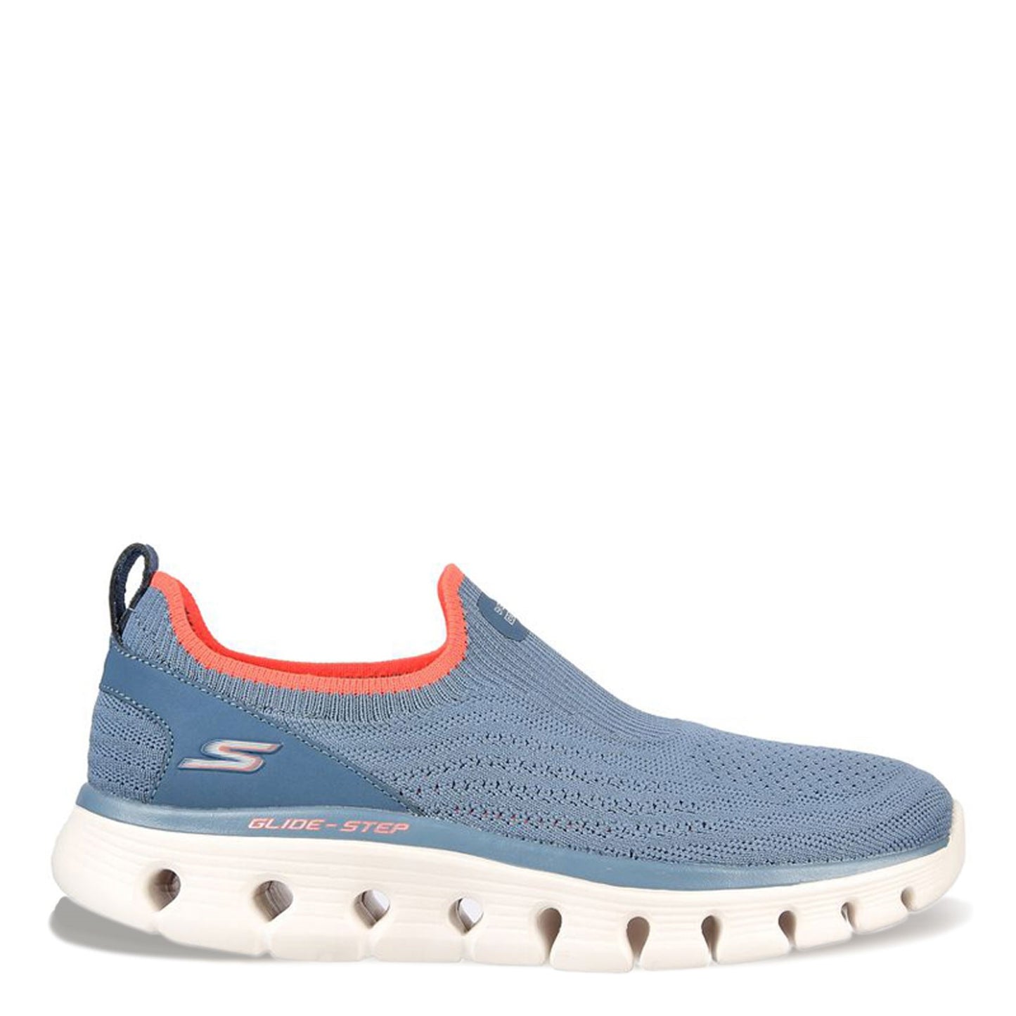 Peltz Shoes Women's Skechers GO WALK Glide-Step Flex - Dazzling Joy Walking Shoe BLUE ORANGE 124809-BLCL