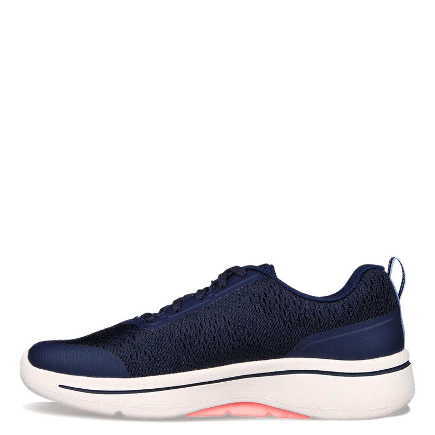 Peltz Shoes Women's Skechers GO WALK Arch Fit - Uptown Summer Sneaker - Wide Width NAVY PINK 124887W-NVPK
