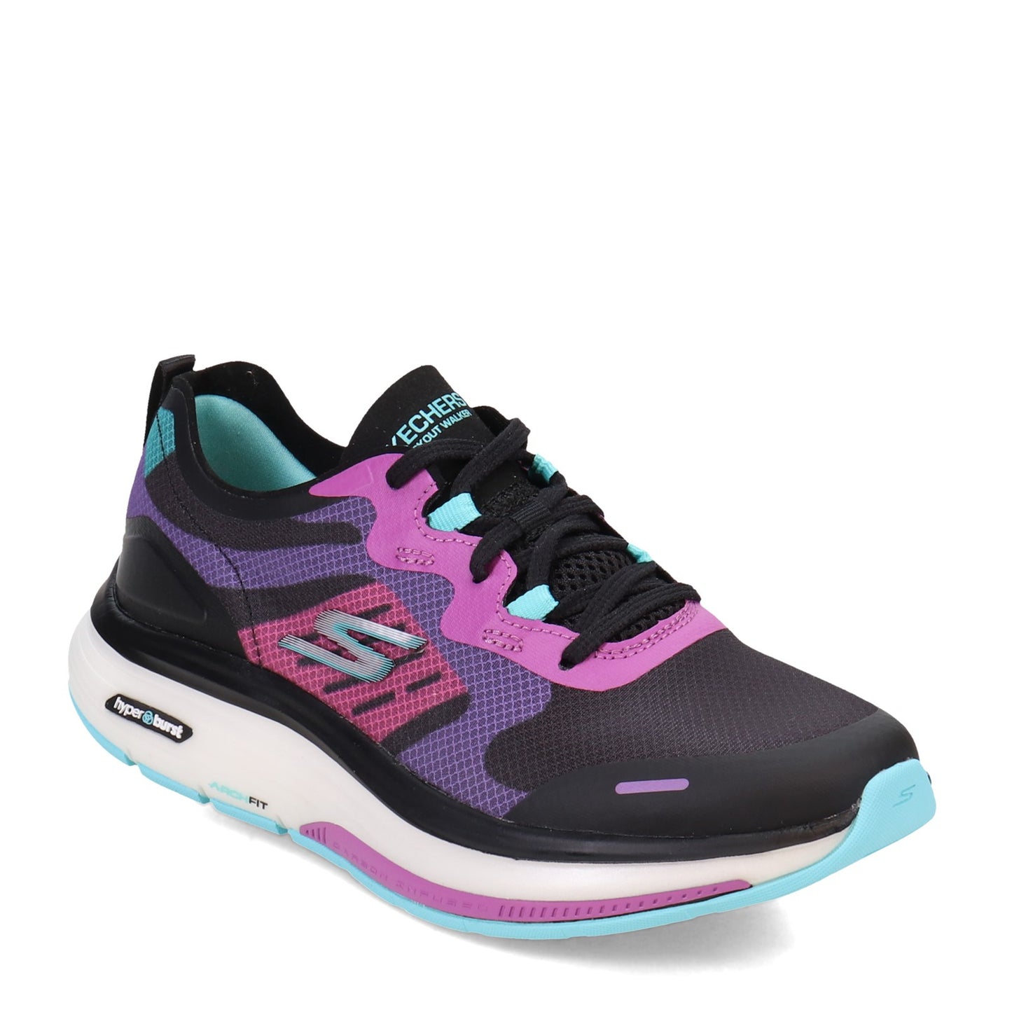 Peltz Shoes Women's Skechers GO WALK Workout - Galaxy Motion Walking Shoe BLACK MULTI 124939-BKMT