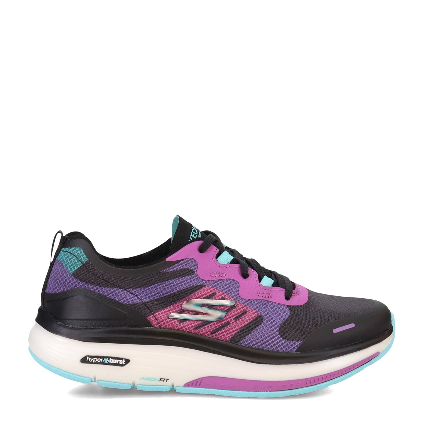Peltz Shoes Women's Skechers GO WALK Workout - Galaxy Motion Walking Shoe BLACK MULTI 124939-BKMT