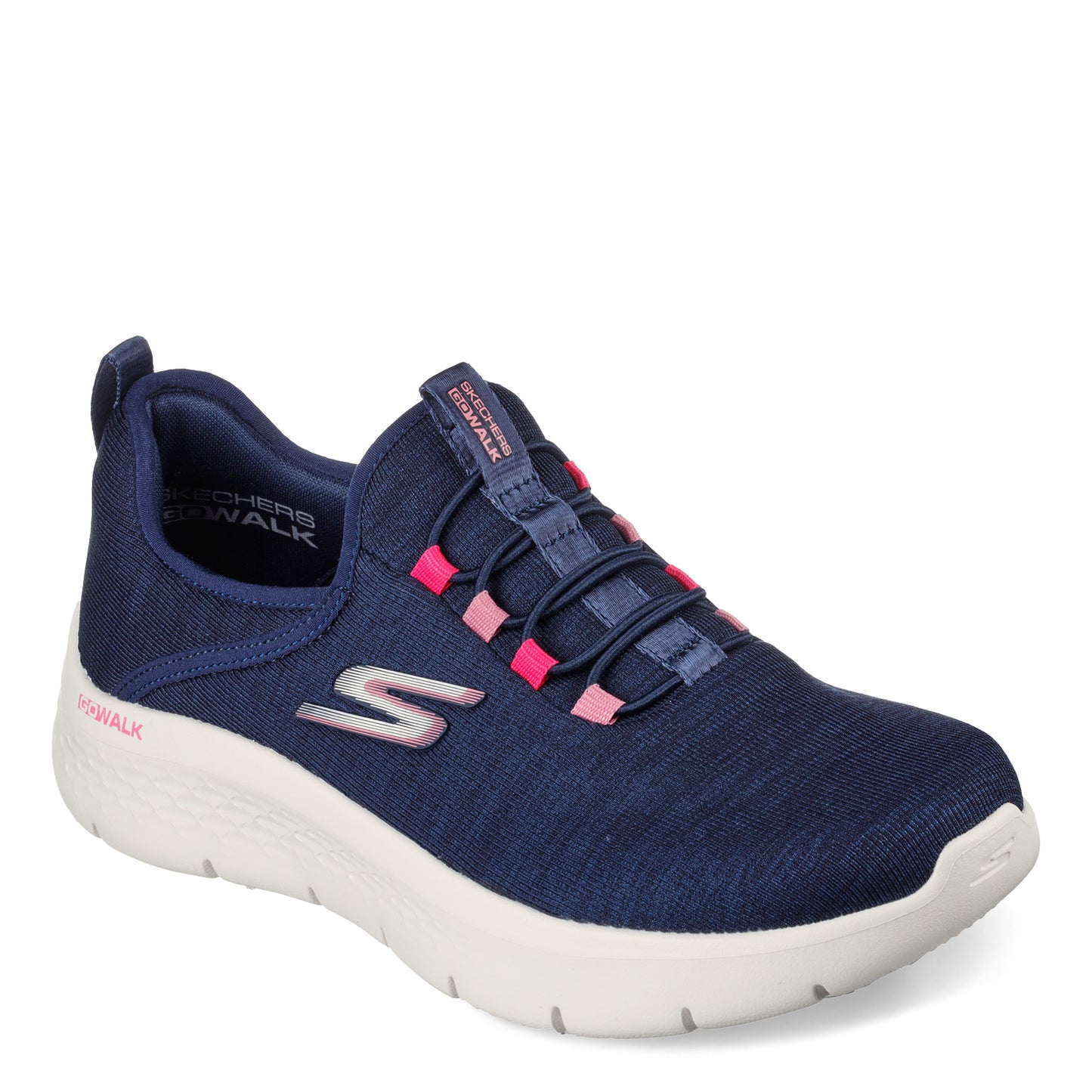 Peltz Shoes Women's Skechers GO WALK FLEX - Lucy Sneaker - Wide Width NAVY 124956W-NVY