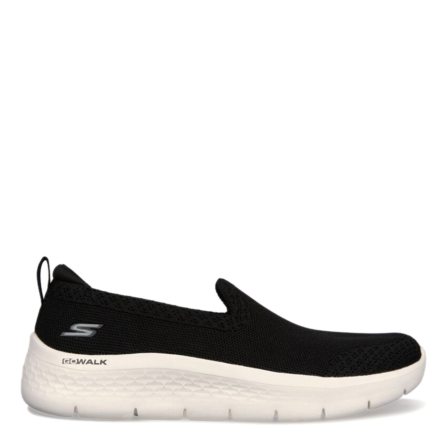 Peltz Shoes Women's Skechers GO WALK FLEX Slip-On Sneaker BLACK / WHITE 124957-BKW