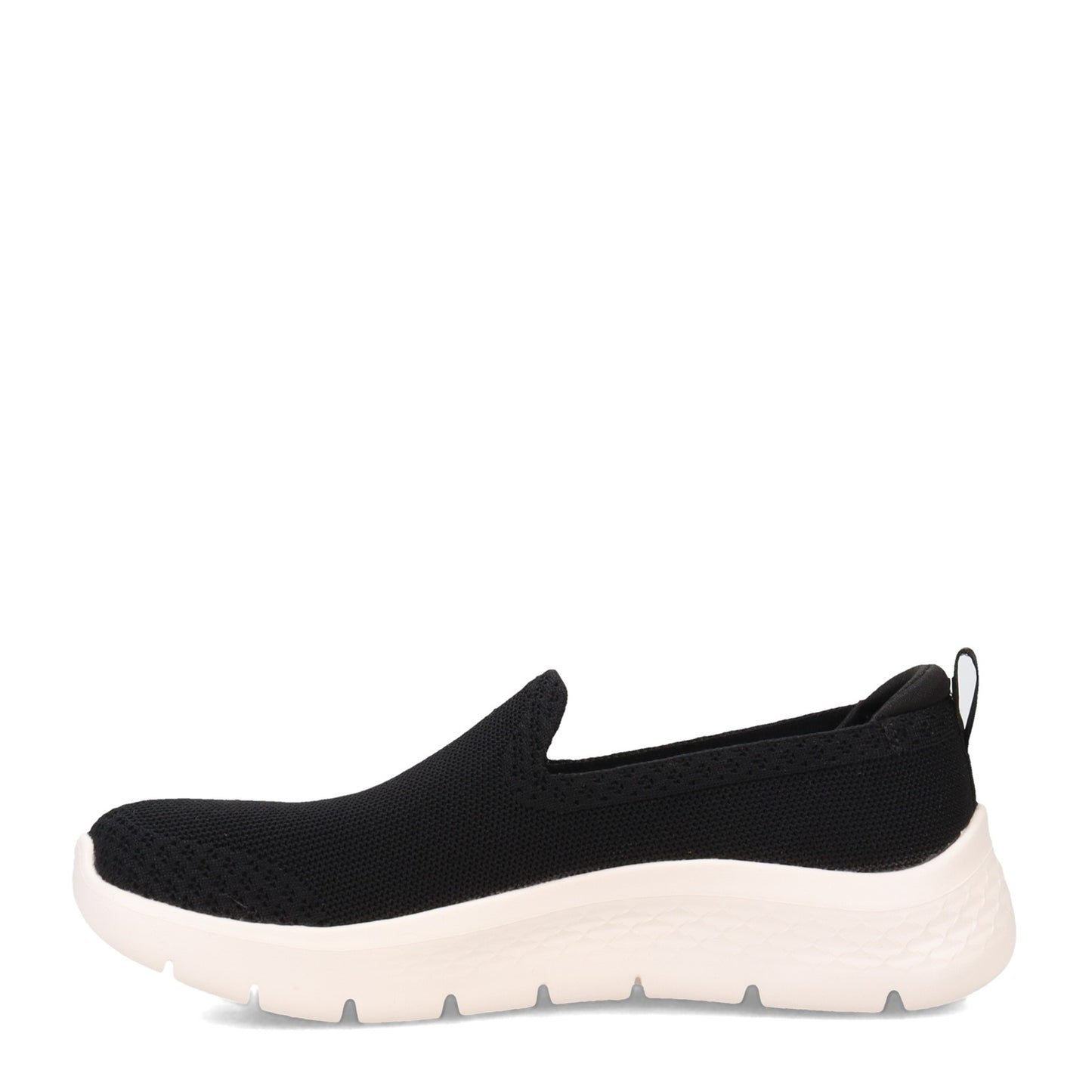 Peltz Shoes Women's Skechers GO WALK FLEX Slip-On Sneaker - Narrow Width BLACK / WHITE 124957NA-BKW