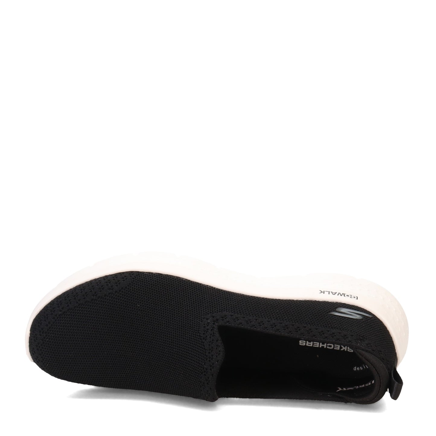 Peltz Shoes Women's Skechers GO WALK FLEX Slip-On Sneaker - Narrow Width BLACK / WHITE 124957NA-BKW