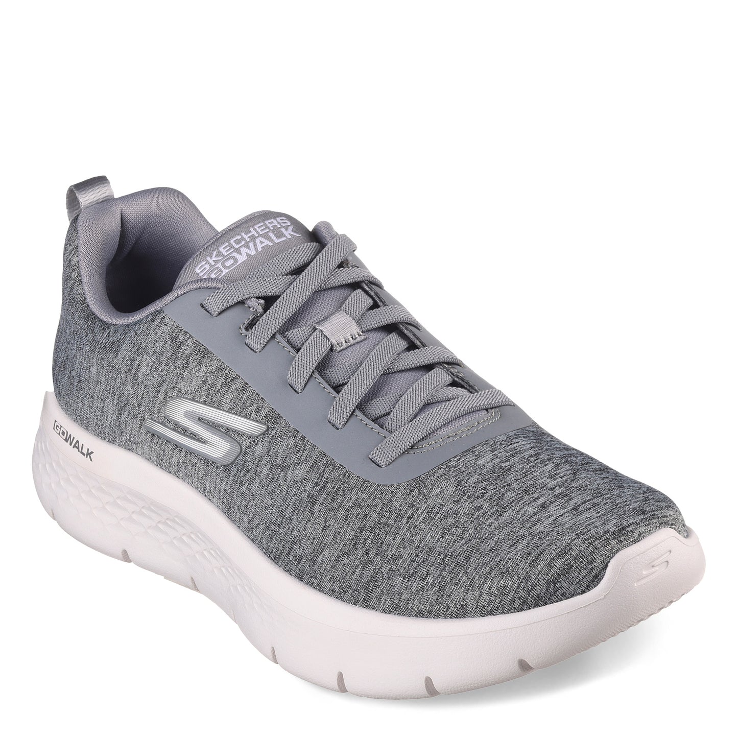Peltz Shoes Women's Skechers GO WALK FLEX - Dazzling Smile Sneaker - Wide Width GREY 124959W-GRY