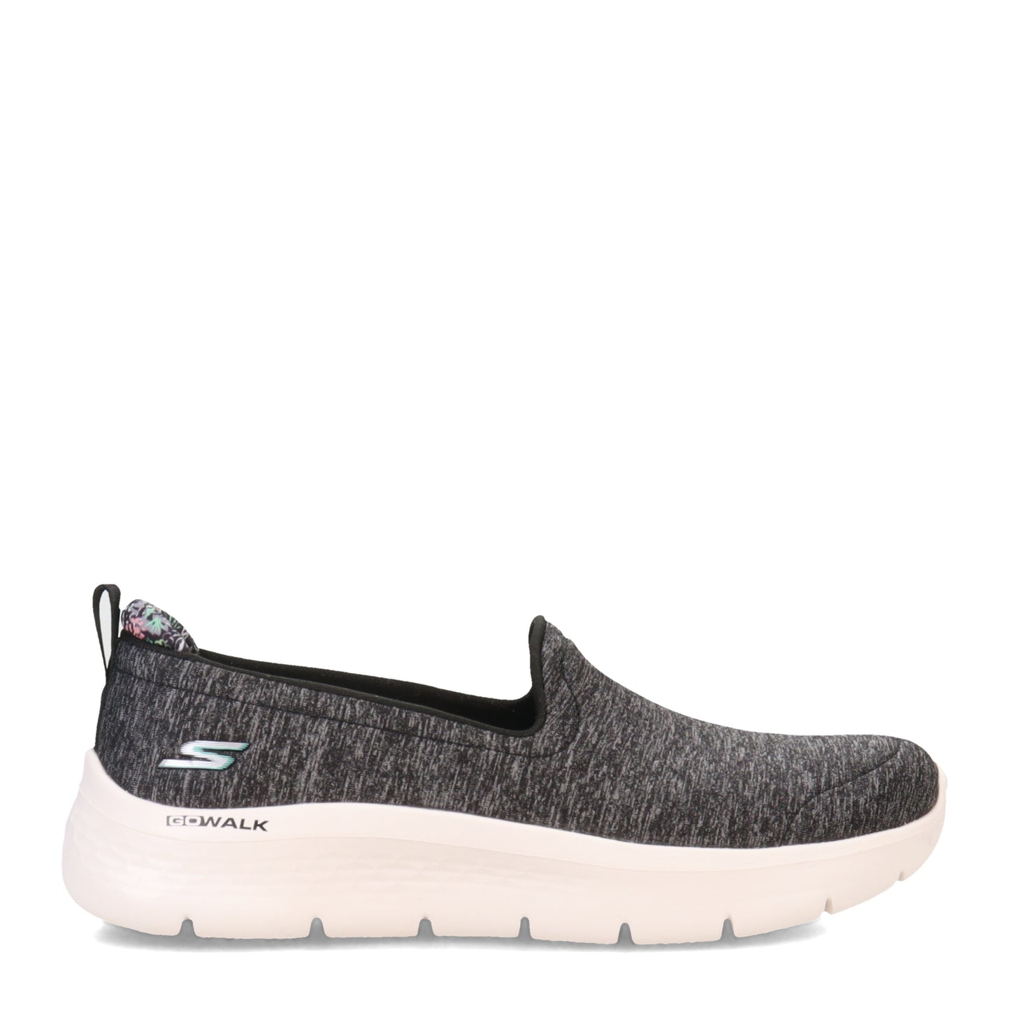 Peltz Shoes Women's Skechers GO WALK Flex Sneaker - Wide Width BLACK / WHITE 124970W-BKW