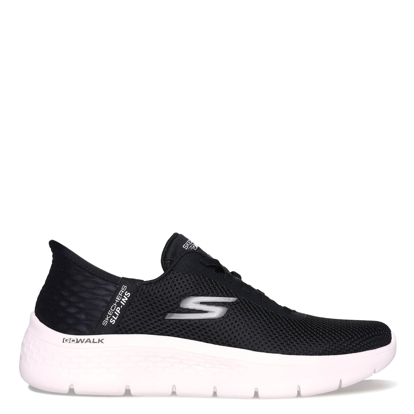 Peltz Shoes Women's Skechers Slip-ins: GO WALK Flex - Grand Entrance Sneaker - Wide Width BLACK 124975W-BKW