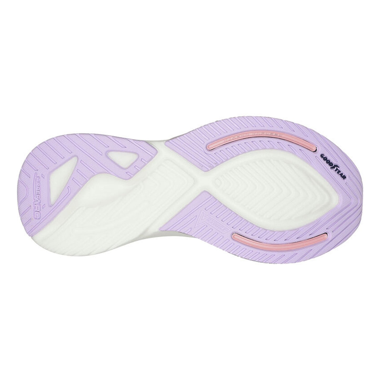 Peltz Shoes Women's Skechers GO WALK Distance Walker - Fresh Look Walking Shoe BLACK WHITE PURPLE 125130-BKLV