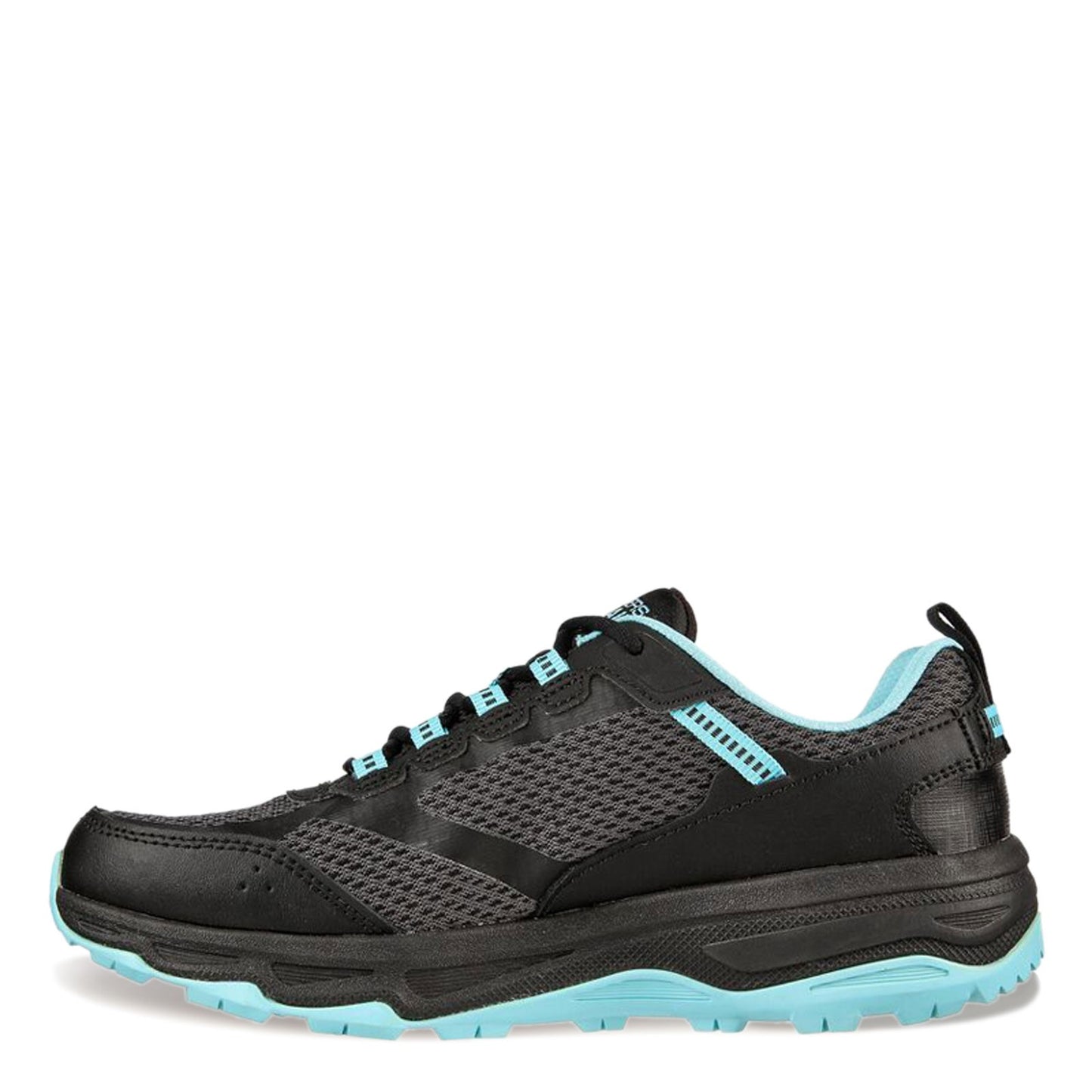 Peltz Shoes Women's Skechers GOrun Trail Altitude Running Shoe BLACK AQUA 128200-BKAQ