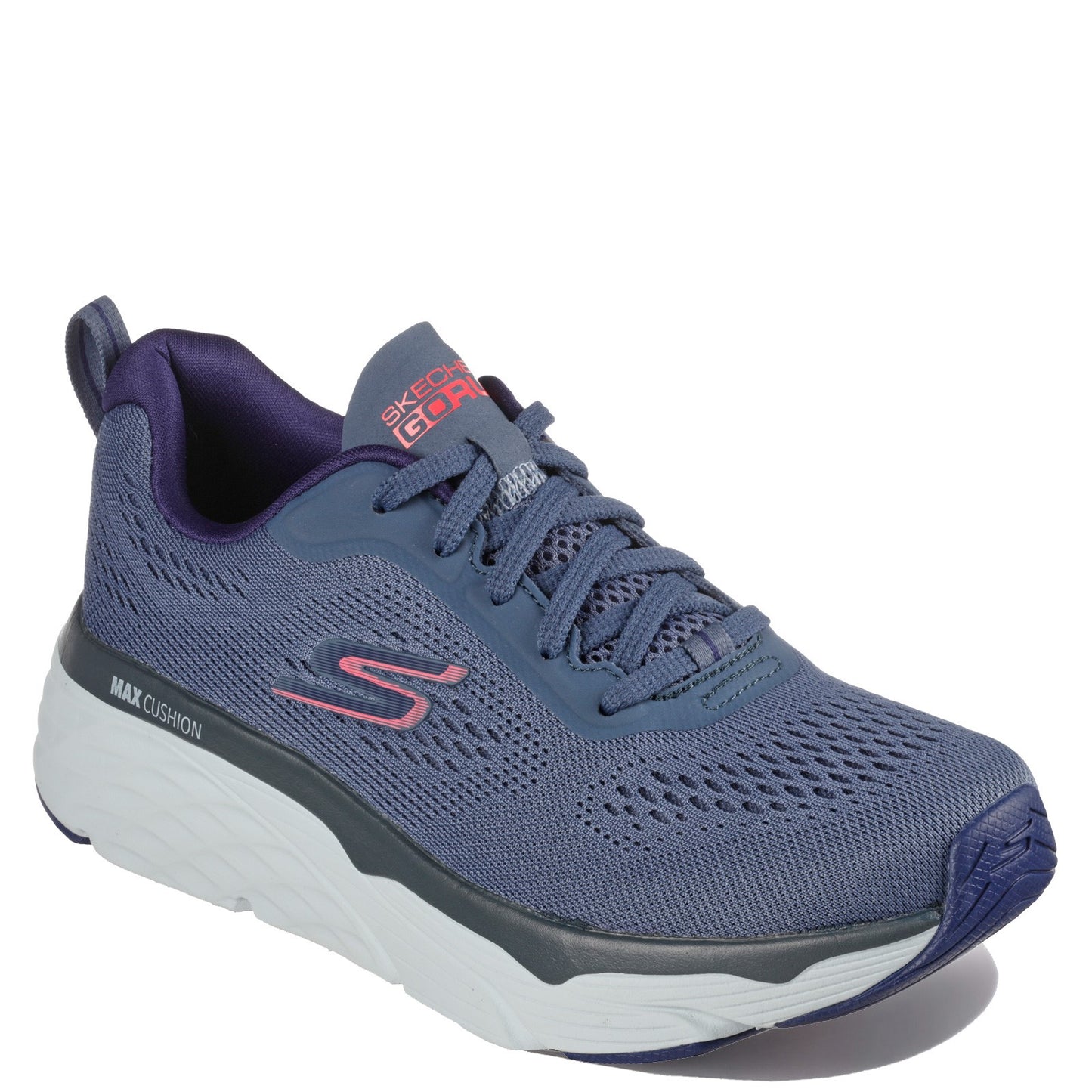 Peltz Shoes Women's Skechers GOrun Max Cushioning Elite - Destination Point BLUE PINK 128262-BLPK