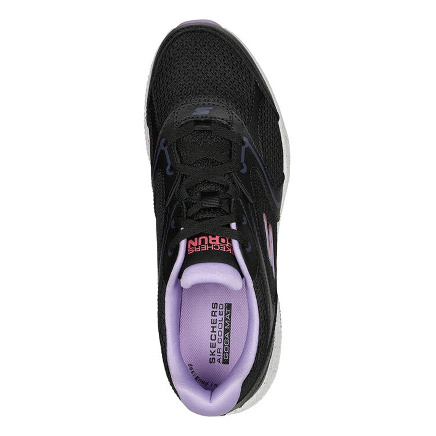 Peltz Shoes Women's Skechers GO RUN Consistent - Vivid Horizon Running Shoe BLACK WHITE PURPLE 128285-BKLV
