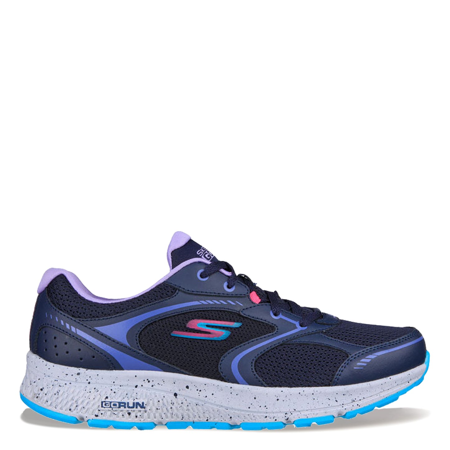 Peltz Shoes Women's Skechers GO RUN Consistent - Vivid Horizon Running Shoe - Wide Width Navy/Lavender 128285W-NVLV