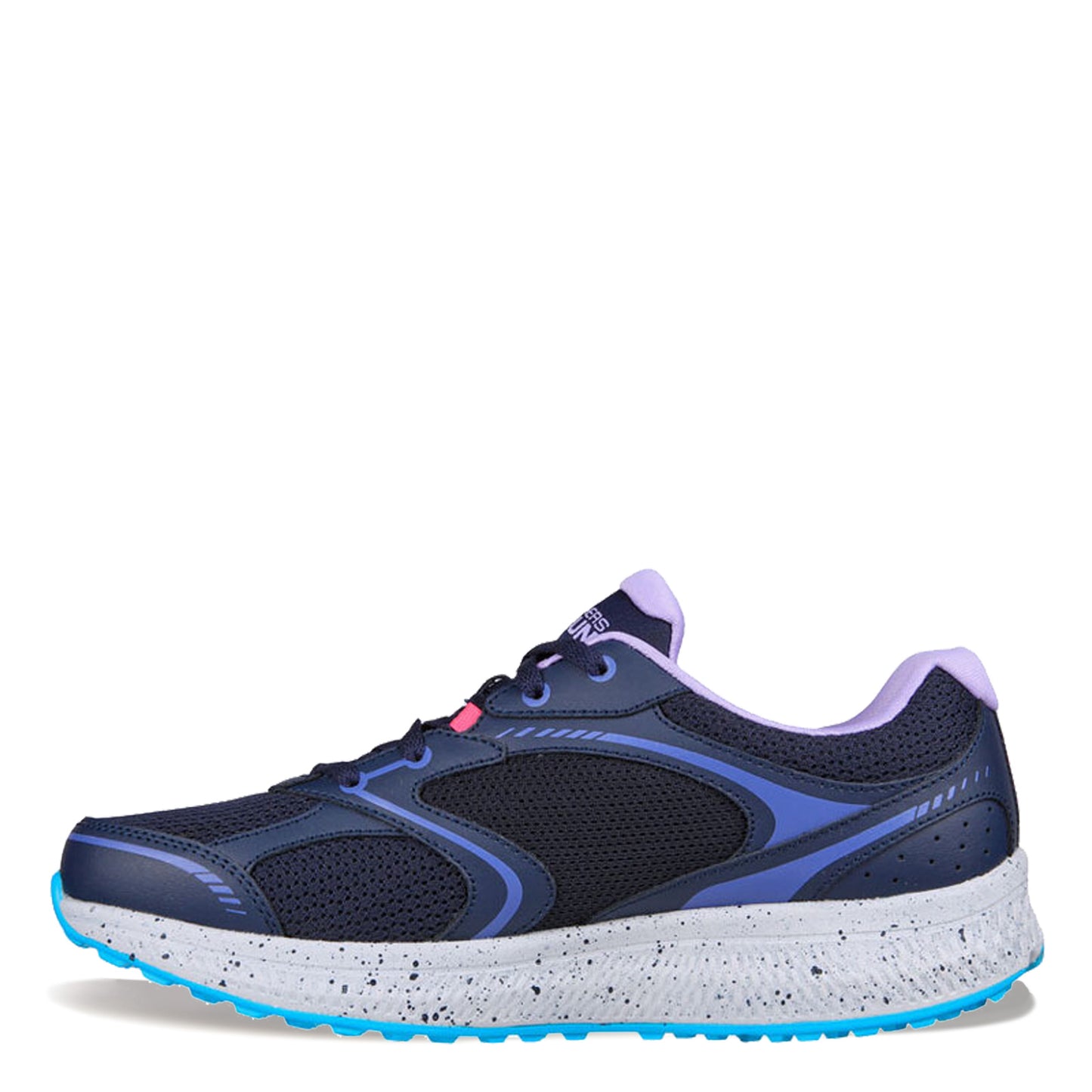 Peltz Shoes Women's Skechers GO RUN Consistent - Vivid Horizon Running Shoe - Wide Width Navy/Lavender 128285W-NVLV
