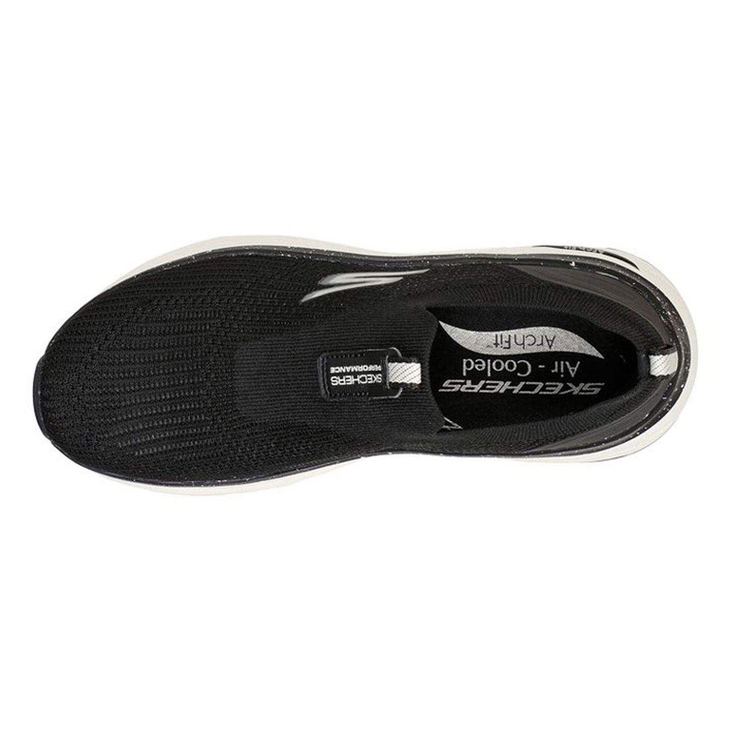 Peltz Shoes Women's Skechers Max Cushioning Arch Fit - Myrona Sneaker BLACK 128307-BKW