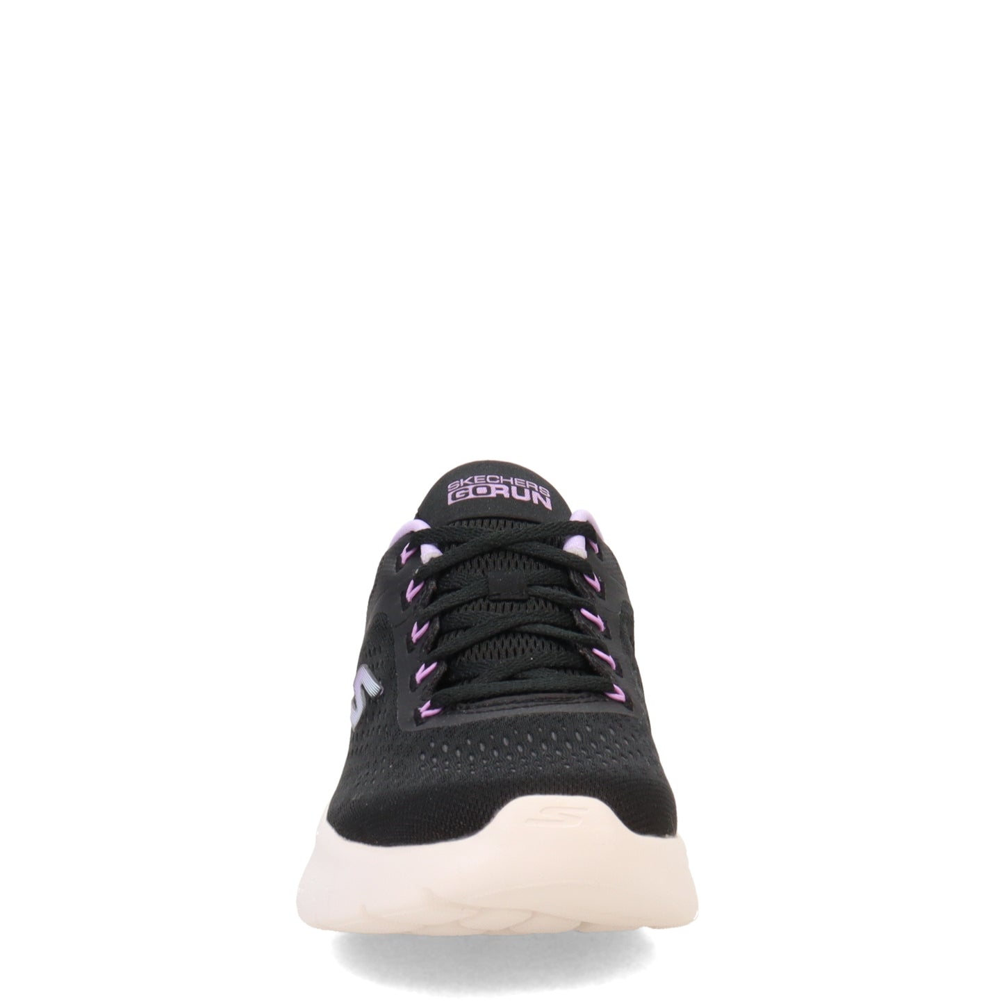 Peltz Shoes Women's Skechers GO RUN Lite Running Shoe BLACK WHITE PURPLE 129423-BKPR