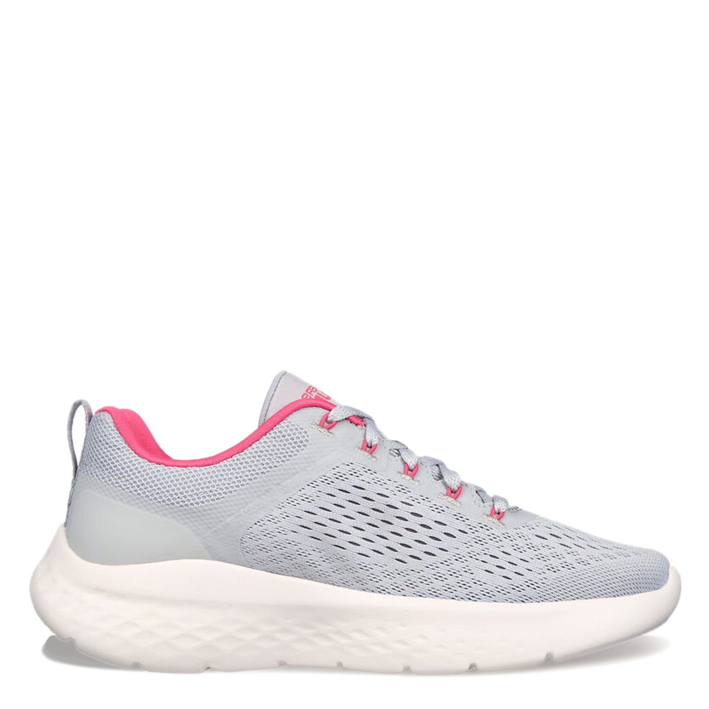 Peltz Shoes Women's Skechers GO RUN Lite Running Shoe GREY PINK 129423-GYPK