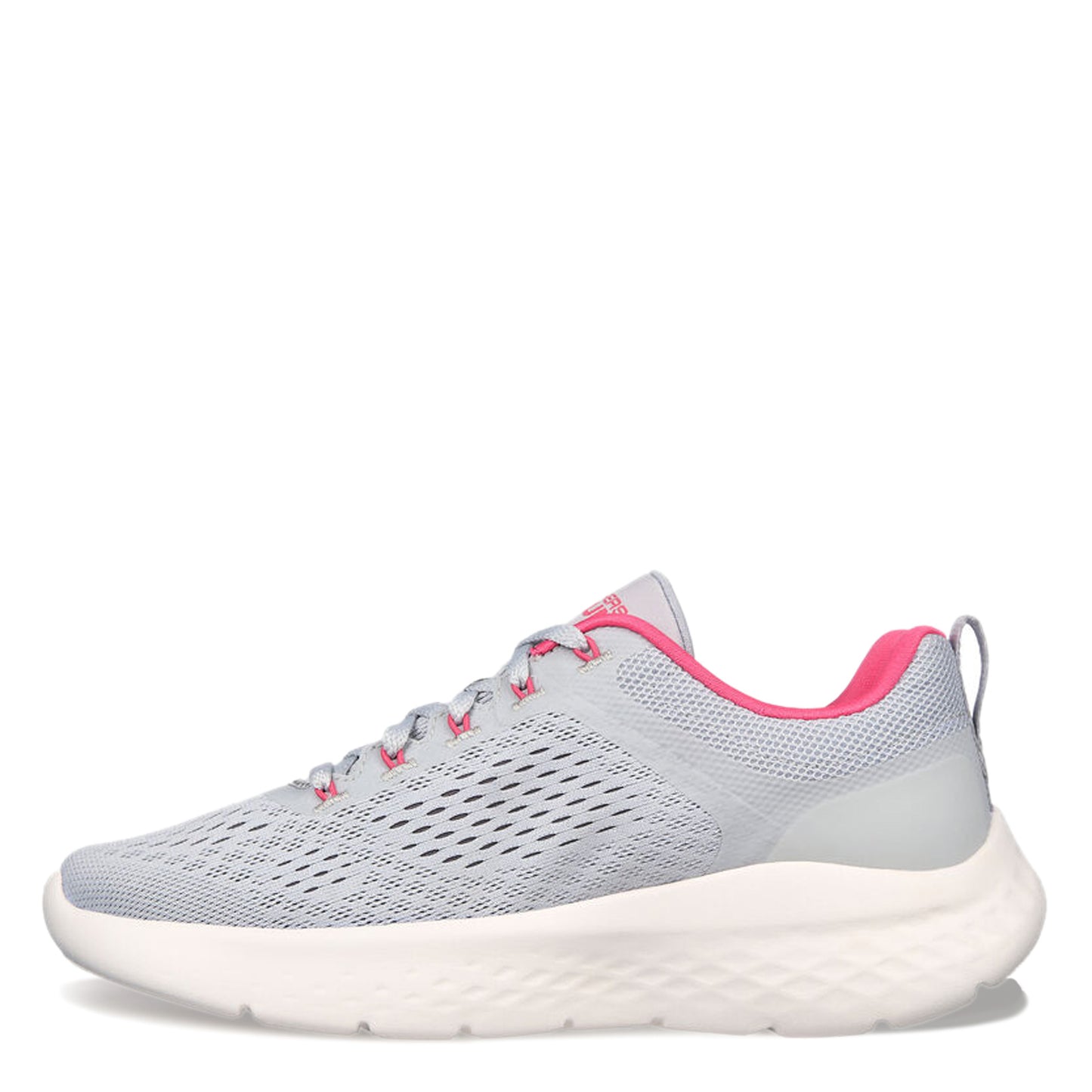 Peltz Shoes Women's Skechers GO RUN Lite Running Shoe GREY PINK 129423-GYPK