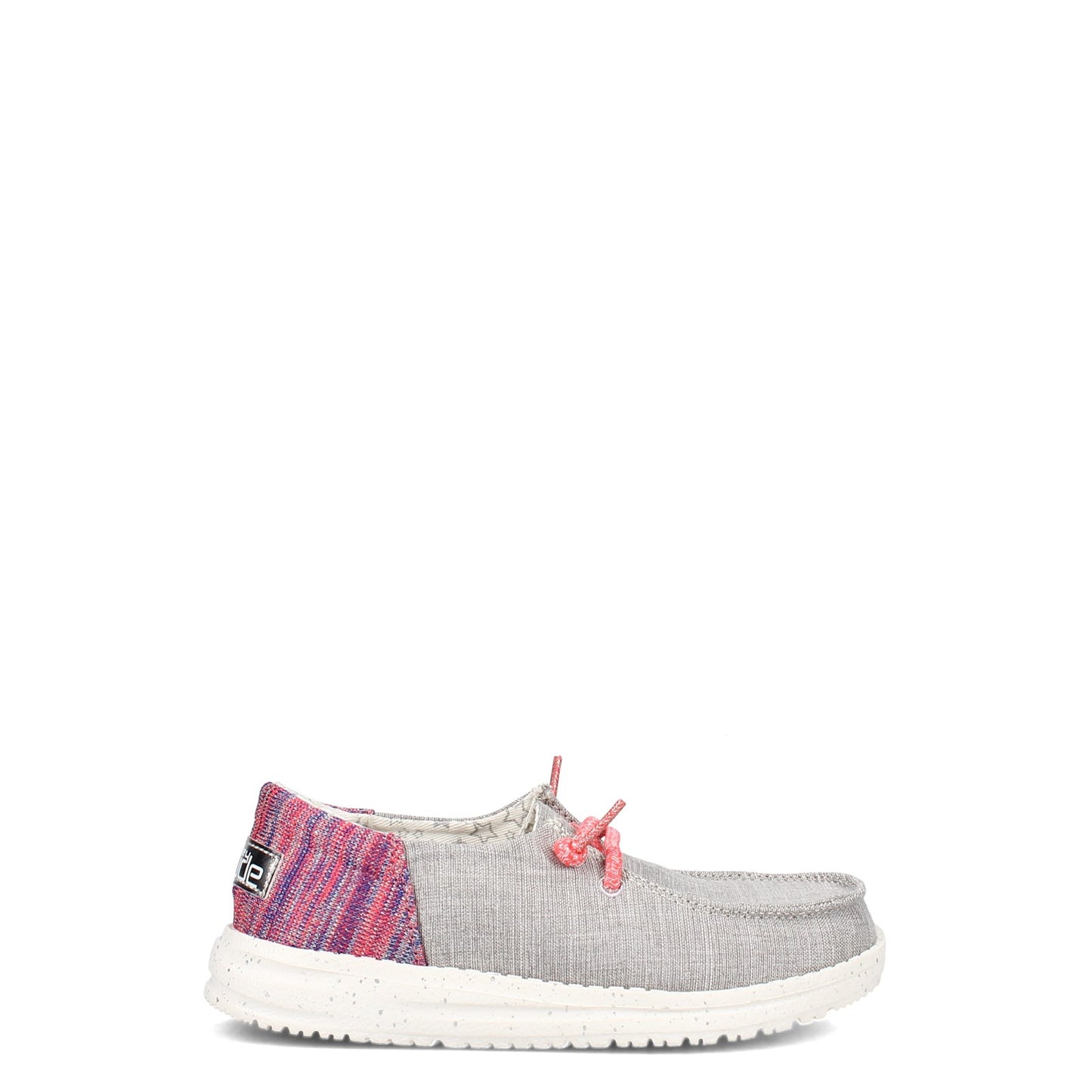 Peltz Shoes Girl's Hey Dude Wendy Youth Funk Slip-On - Little Kid GREY PINK 130123026