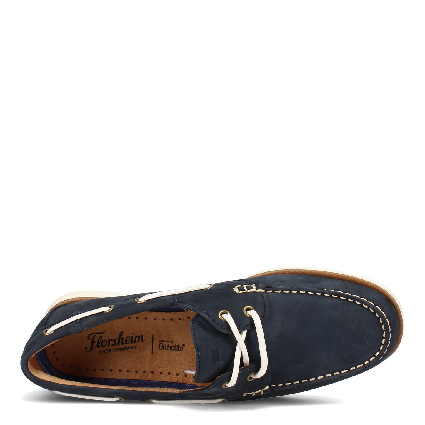 Peltz Shoes Men's Florsheim Atlantic Boat Shoe NAVY 13367-410