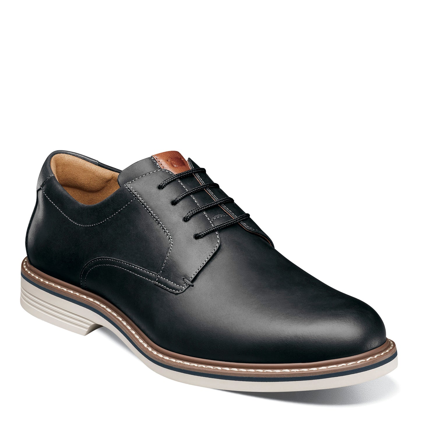 Peltz Shoes Men's Florsheim Norwalk Plain Toe Oxford BLACK 13369-010