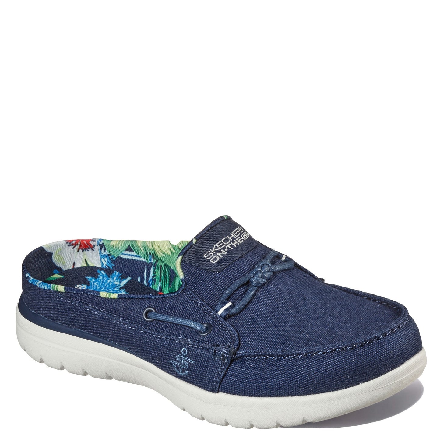 Peltz Shoes Women's Skechers On-the-GO Flex - Saltwater Slip-On NAVY 136496-NVY