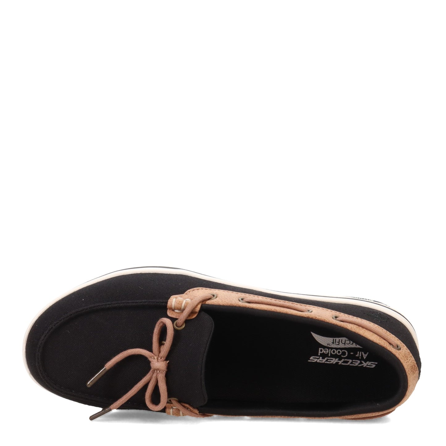Peltz Shoes Women's Skechers Arch Fit Uplift - Shoreline Boat Shoe BLACK 136600-BLK